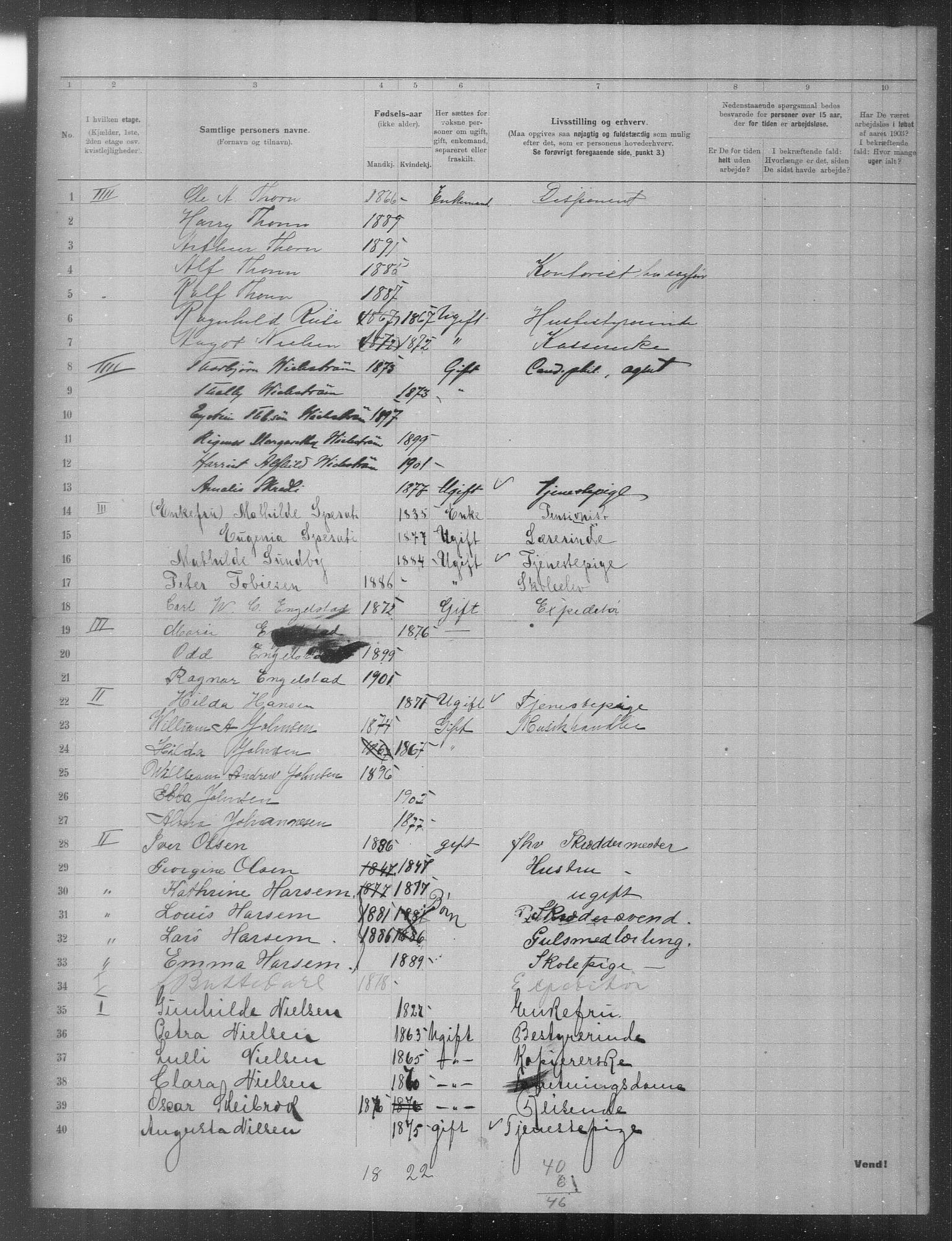 OBA, Municipal Census 1903 for Kristiania, 1903, p. 17839