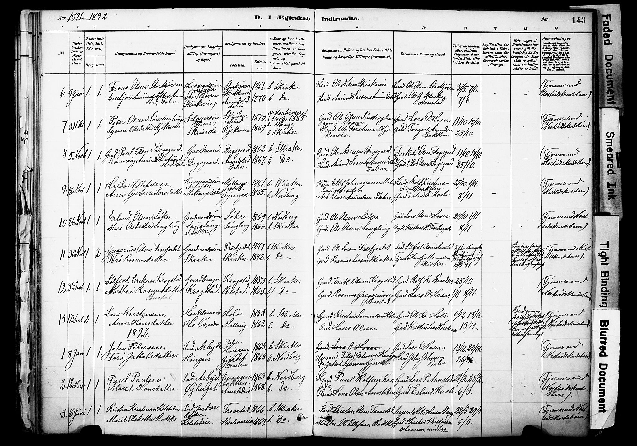 Skjåk prestekontor, SAH/PREST-072/H/Ha/Haa/L0003: Parish register (official) no. 3, 1880-1907, p. 143