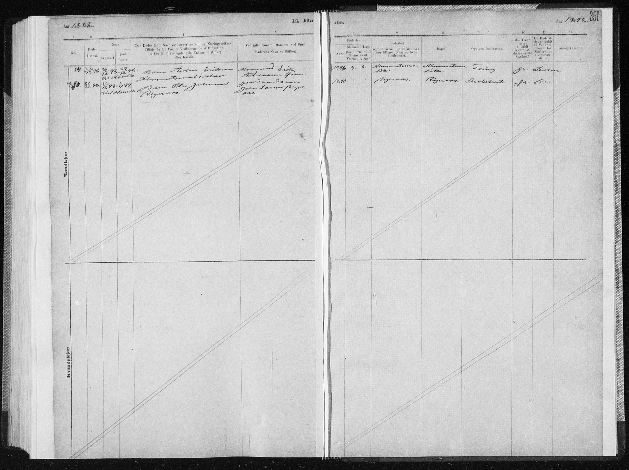 Ministerialprotokoller, klokkerbøker og fødselsregistre - Sør-Trøndelag, AV/SAT-A-1456/668/L0818: Parish register (copy) no. 668C07, 1885-1898, p. 351