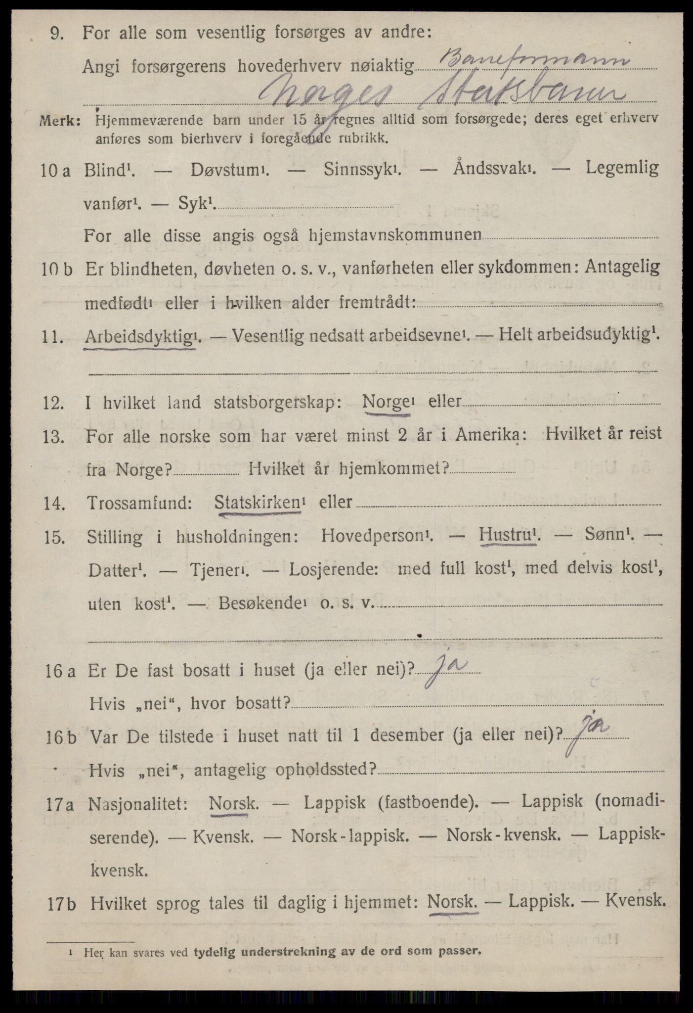 SAT, 1920 census for Ålen, 1920, p. 5725