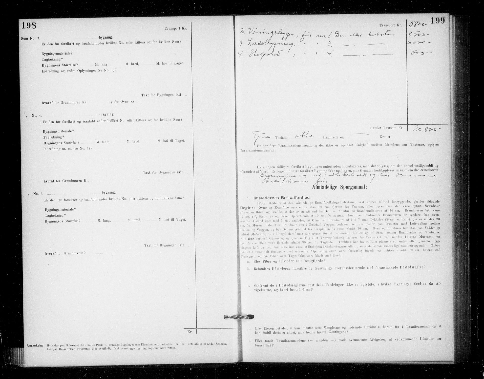 Lensmannen i Jondal, SAB/A-33101/0012/L0005: Branntakstprotokoll, skjematakst, 1894-1951, p. 198-199