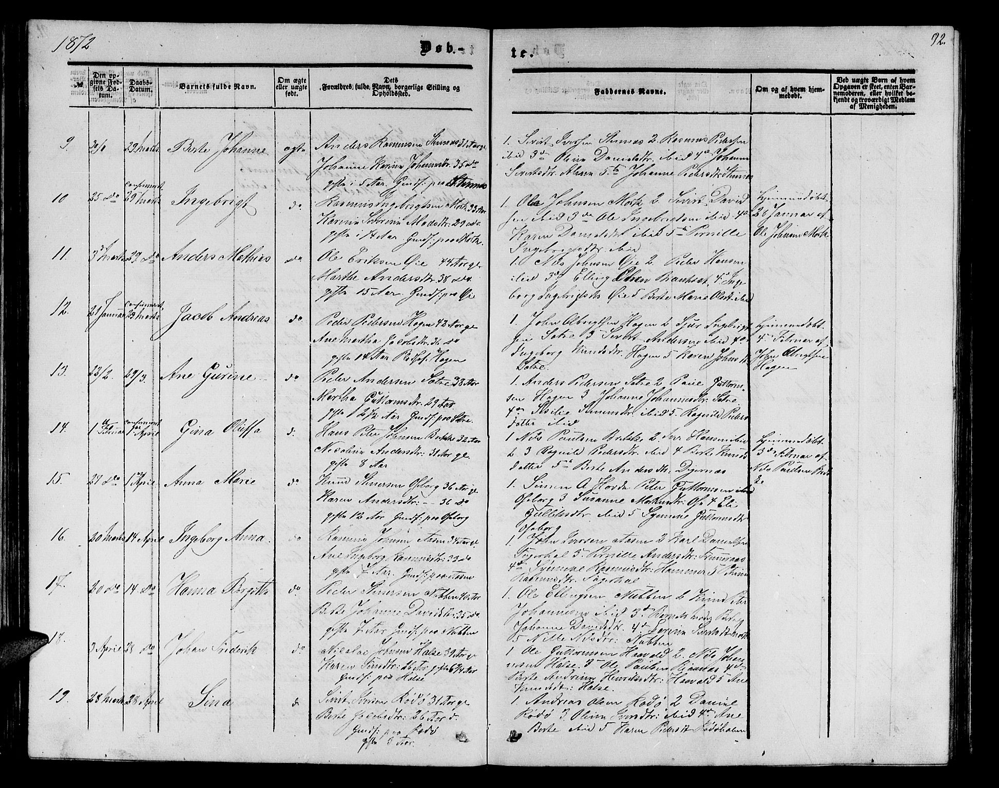 Ministerialprotokoller, klokkerbøker og fødselsregistre - Møre og Romsdal, AV/SAT-A-1454/513/L0188: Parish register (copy) no. 513C02, 1865-1882, p. 92