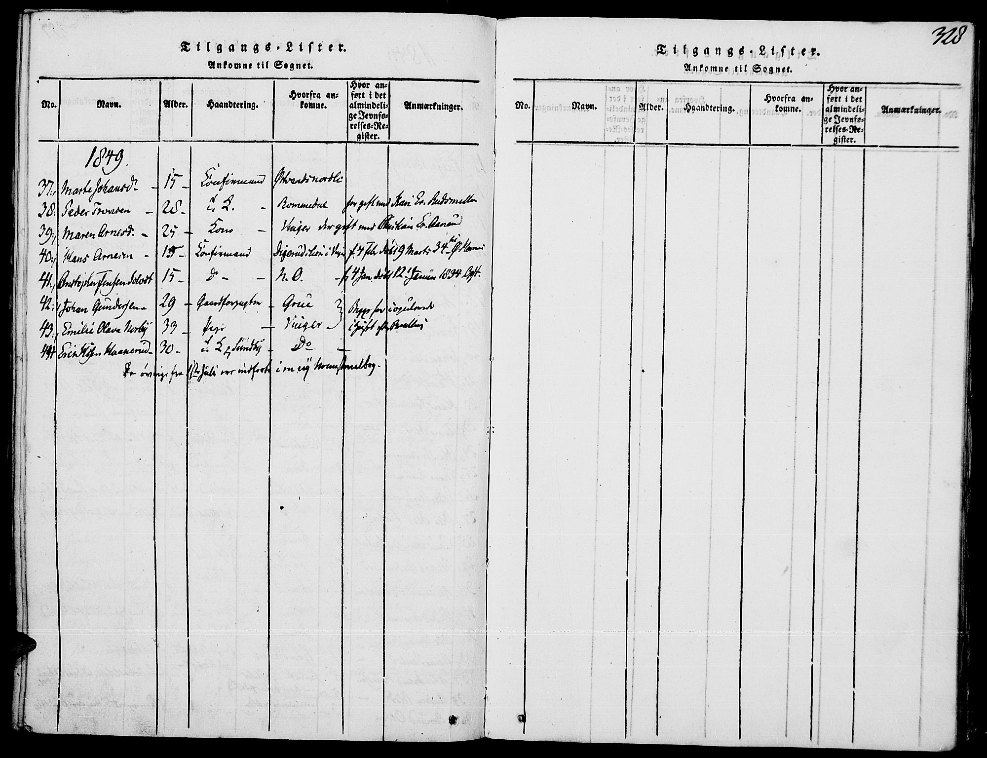 Strøm-Odalen prestekontor, AV/SAH-PREST-028/H/Ha/Haa/L0006: Parish register (official) no. 6, 1814-1850, p. 328