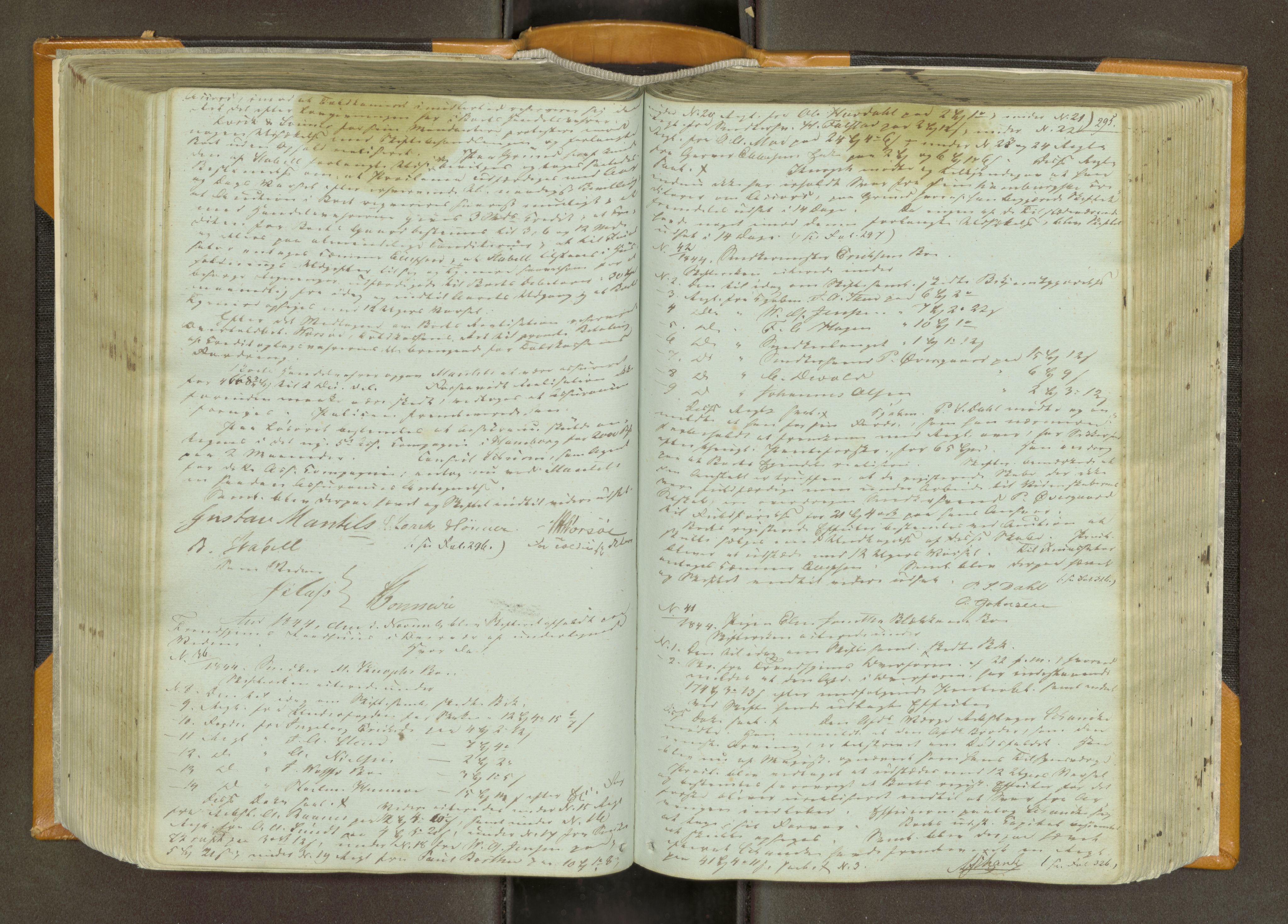 Trondheim byfogd, AV/SAT-A-0003/1/3/3B/L0004: Skiftebehandlingsprotokoll (u/ register) U, 1840-1851, p. 295