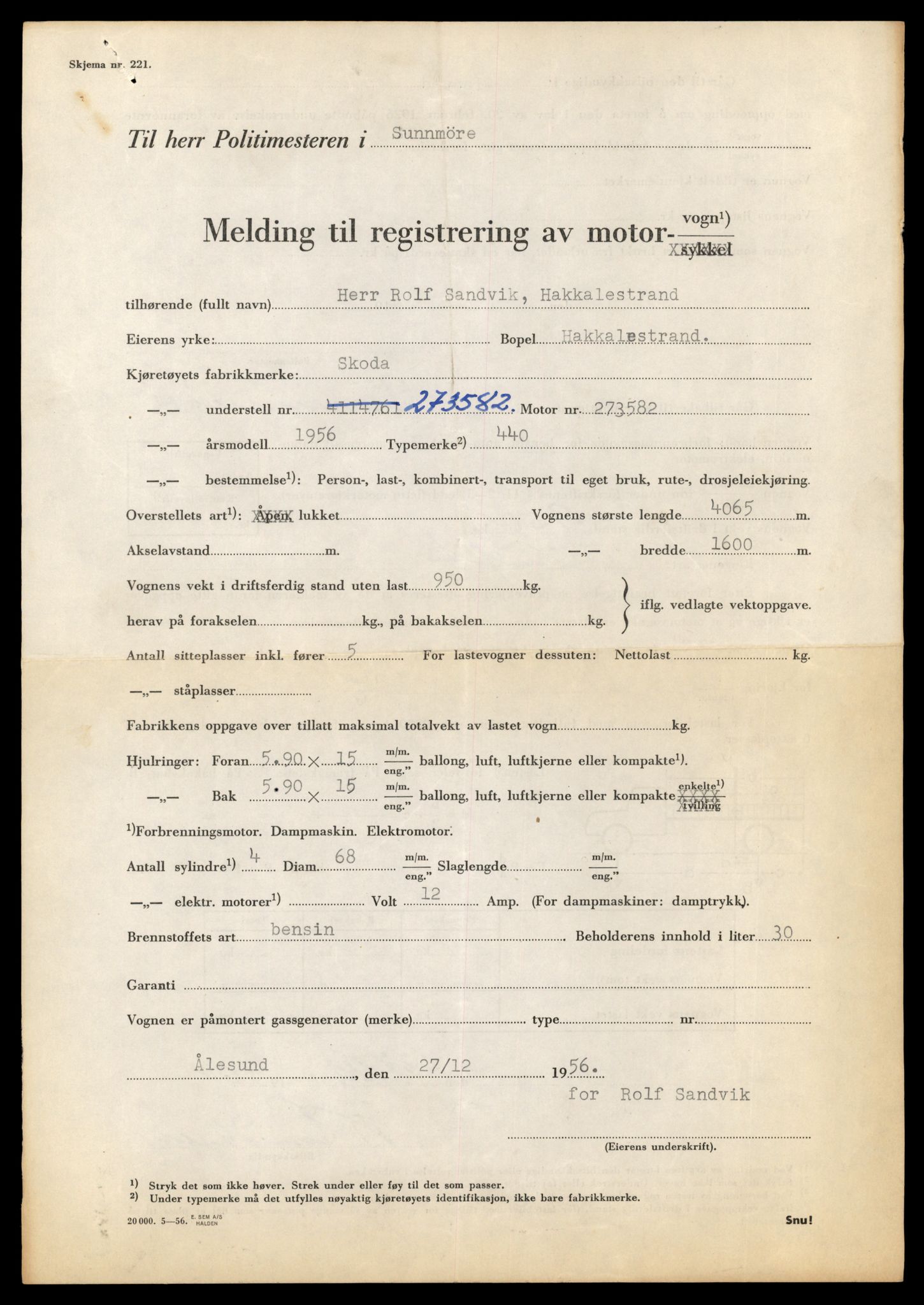 Møre og Romsdal vegkontor - Ålesund trafikkstasjon, AV/SAT-A-4099/F/Fe/L0020: Registreringskort for kjøretøy T 10351 - T 10470, 1927-1998, p. 3191