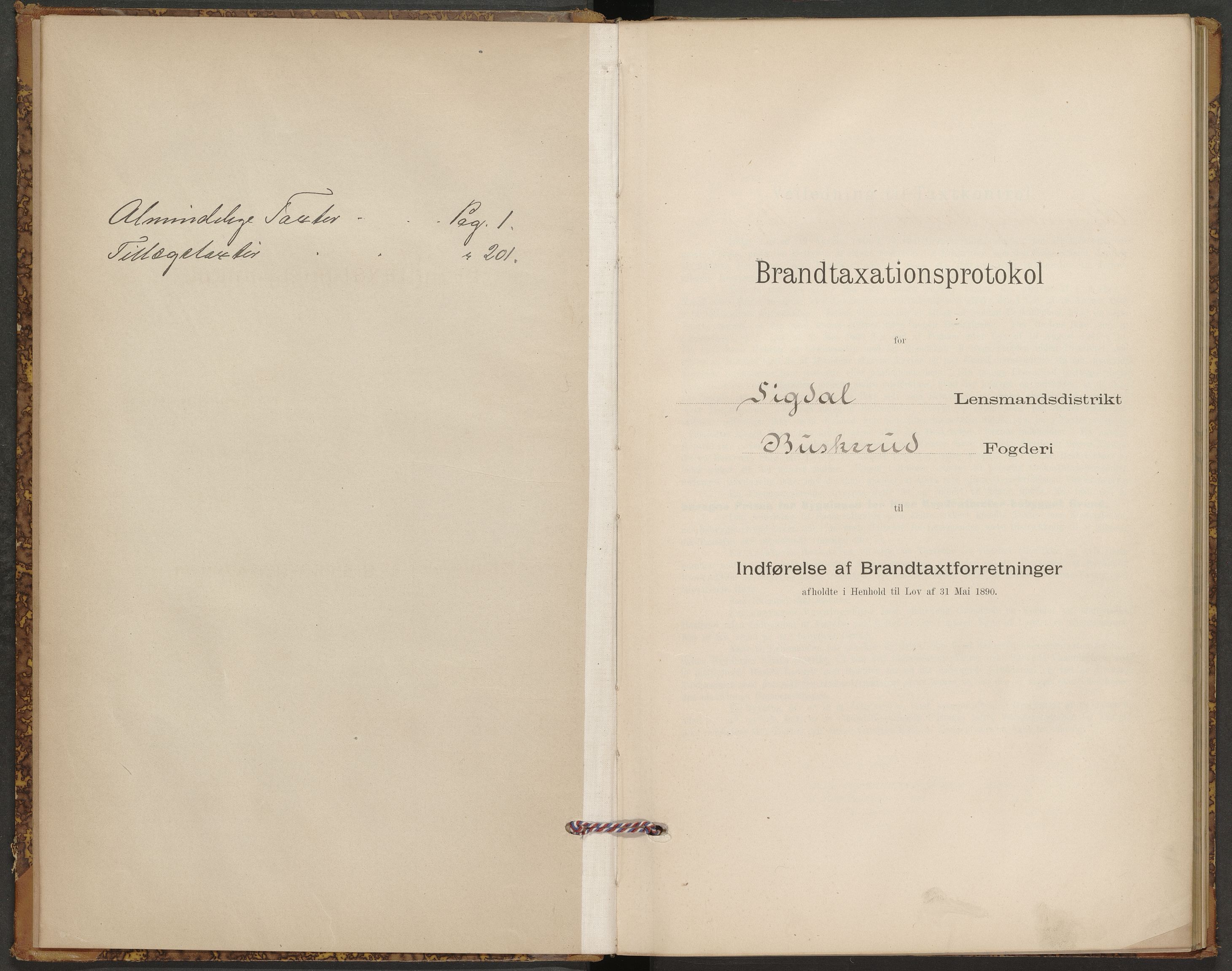 Sigdal lensmannskontor, SAKO/A-515/Y/Yc/Ycb/L0001: Skjematakstprotokoll, 1897-1953