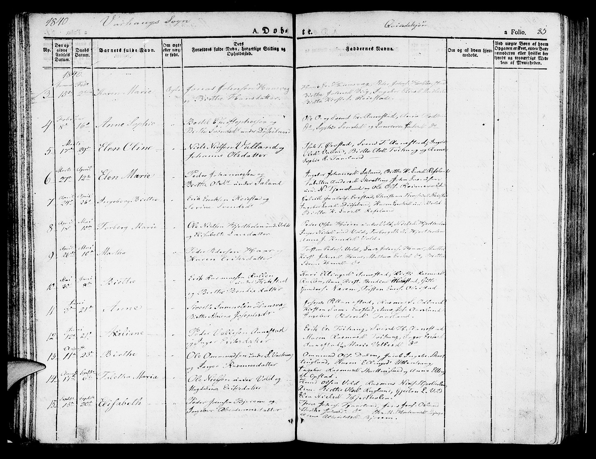 Hå sokneprestkontor, AV/SAST-A-101801/001/30BA/L0004: Parish register (official) no. A 4.1 /2, 1826-1841, p. 85