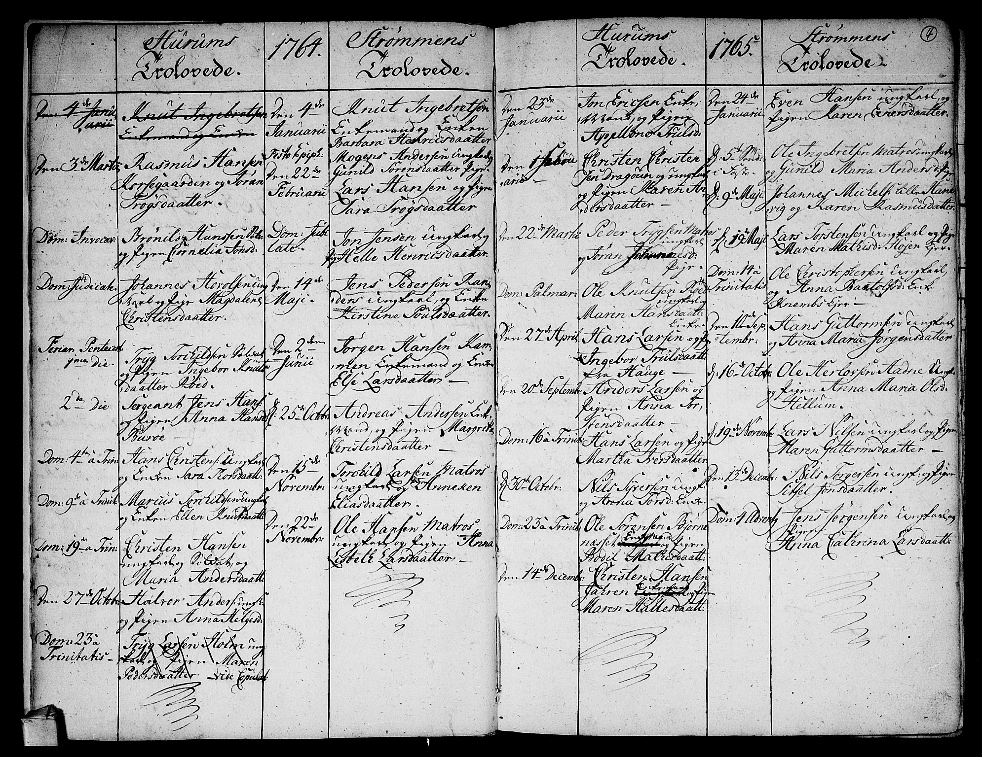 Hurum kirkebøker, SAKO/A-229/F/Fa/L0006: Parish register (official) no. 6, 1756-1770, p. 4