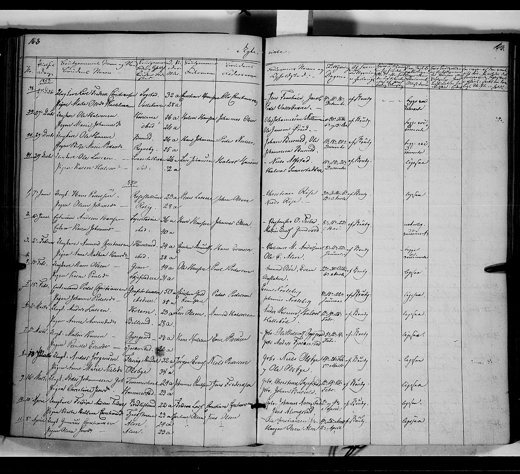 Østre Toten prestekontor, AV/SAH-PREST-104/H/Ha/Haa/L0003: Parish register (official) no. 3, 1848-1856, p. 163