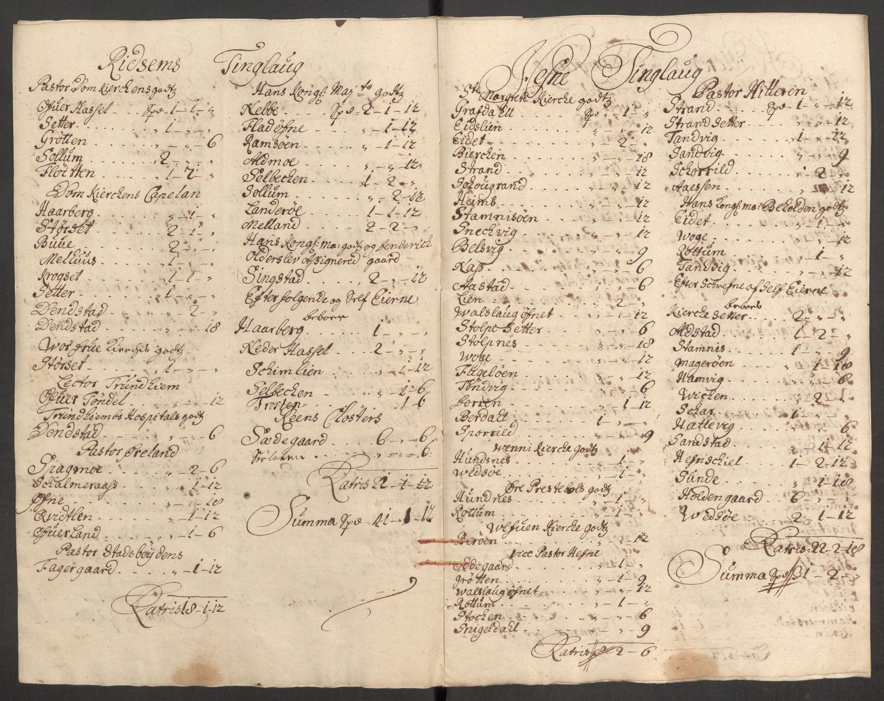 Rentekammeret inntil 1814, Reviderte regnskaper, Fogderegnskap, RA/EA-4092/R57/L3855: Fogderegnskap Fosen, 1702-1703, p. 167