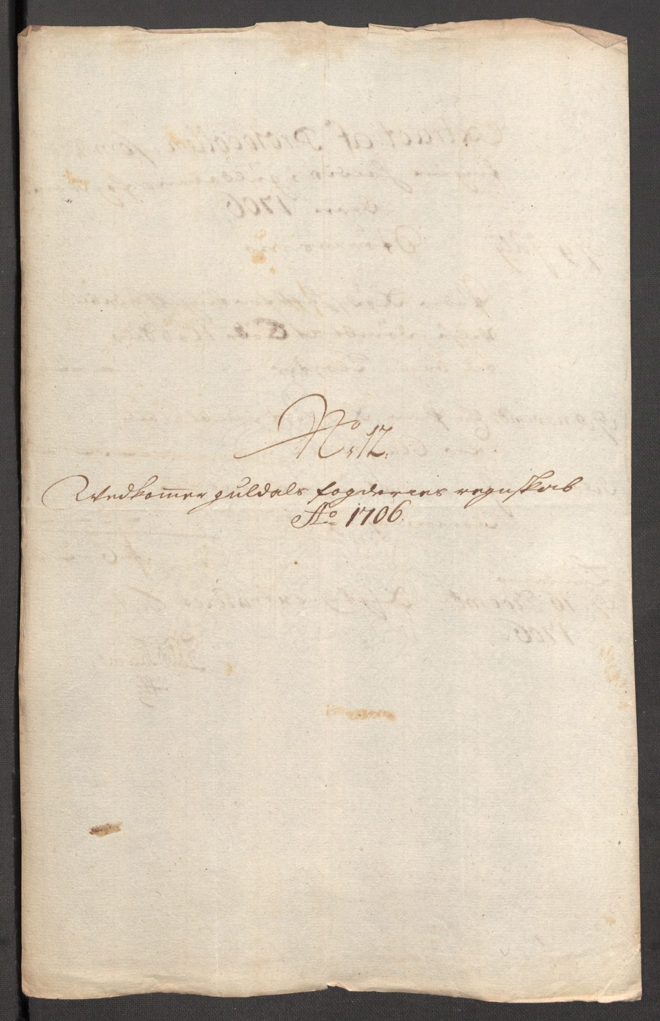 Rentekammeret inntil 1814, Reviderte regnskaper, Fogderegnskap, AV/RA-EA-4092/R60/L3956: Fogderegnskap Orkdal og Gauldal, 1706, p. 334