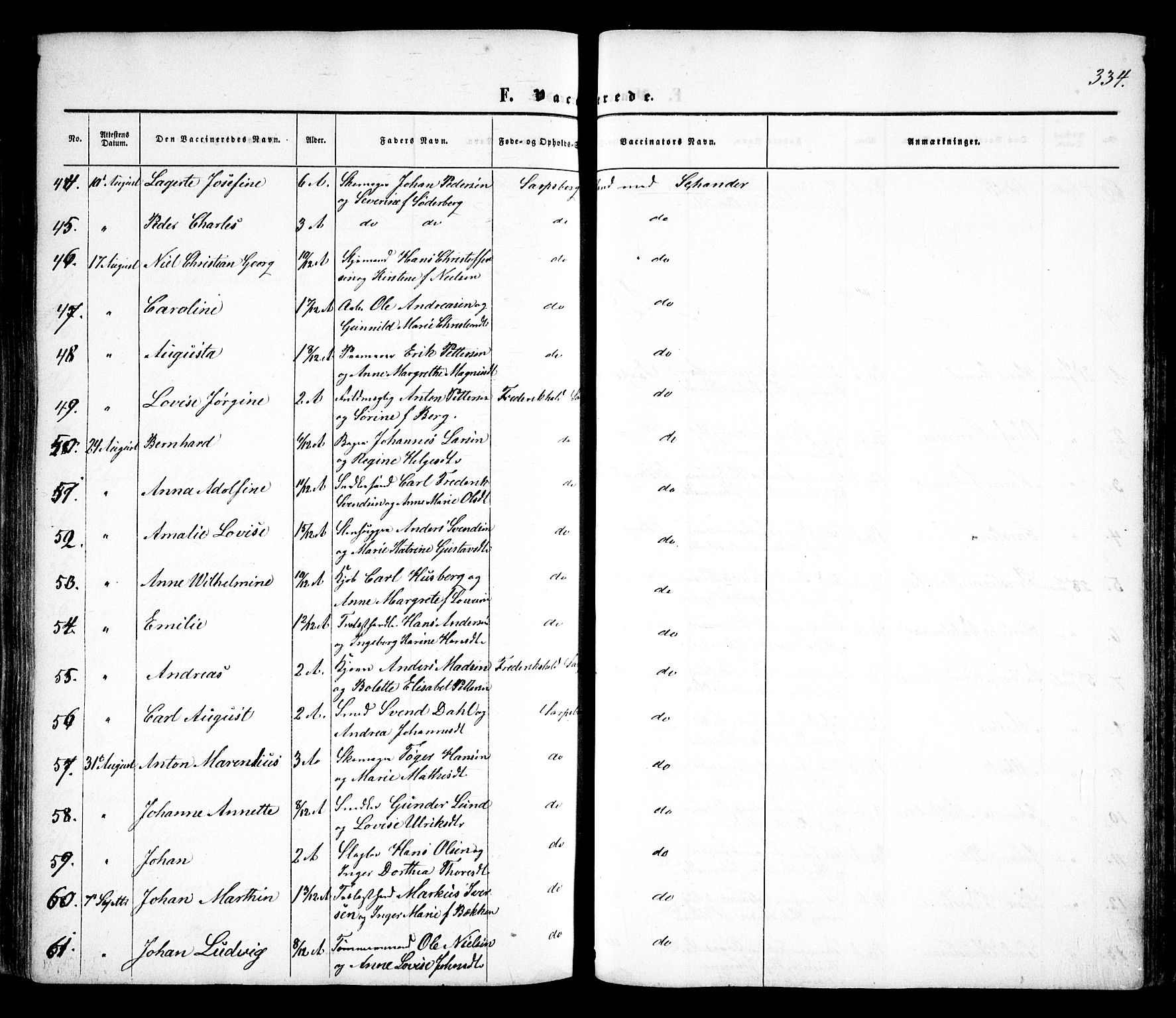 Sarpsborg prestekontor Kirkebøker, AV/SAO-A-2006/F/Fa/L0001: Parish register (official) no. 1, 1859-1868, p. 334