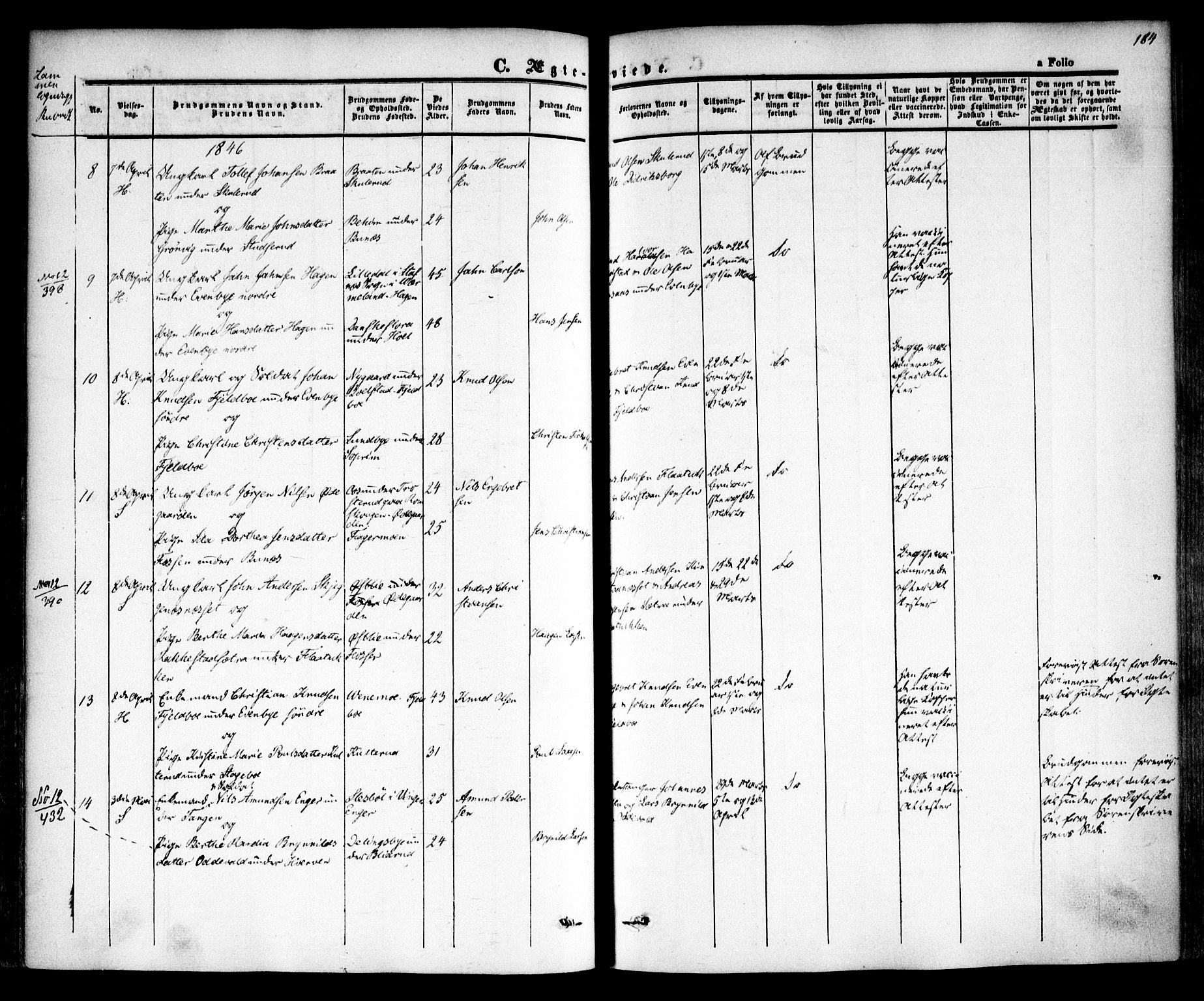 Høland prestekontor Kirkebøker, AV/SAO-A-10346a/F/Fa/L0009: Parish register (official) no. I 9, 1846-1853, p. 184