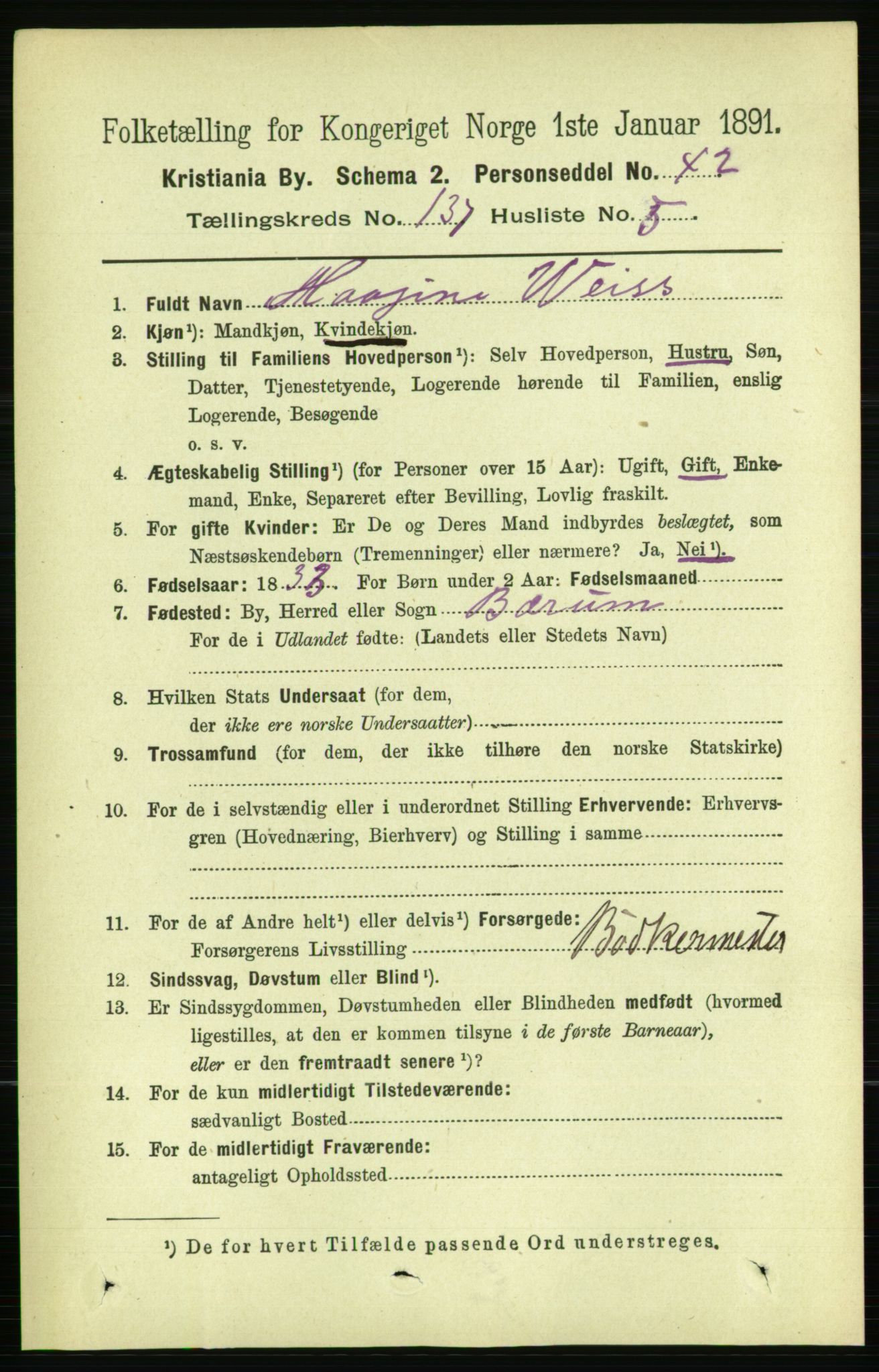 RA, 1891 census for 0301 Kristiania, 1891, p. 76440