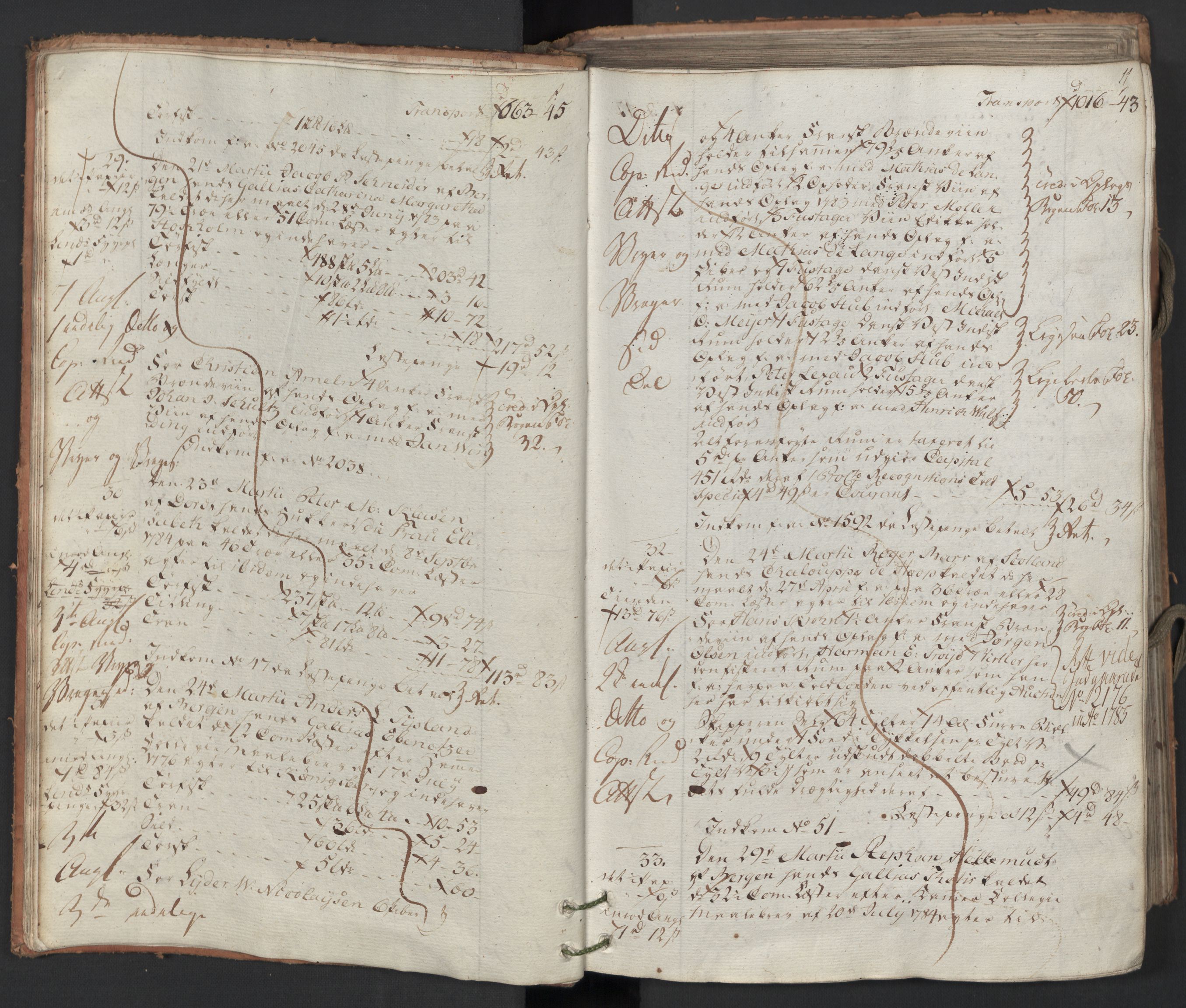 Generaltollkammeret, tollregnskaper, AV/RA-EA-5490/R26/L0223/0001: Tollregnskaper Bergen A / Utgående hovedtollbok, 1786, p. 10b-11a