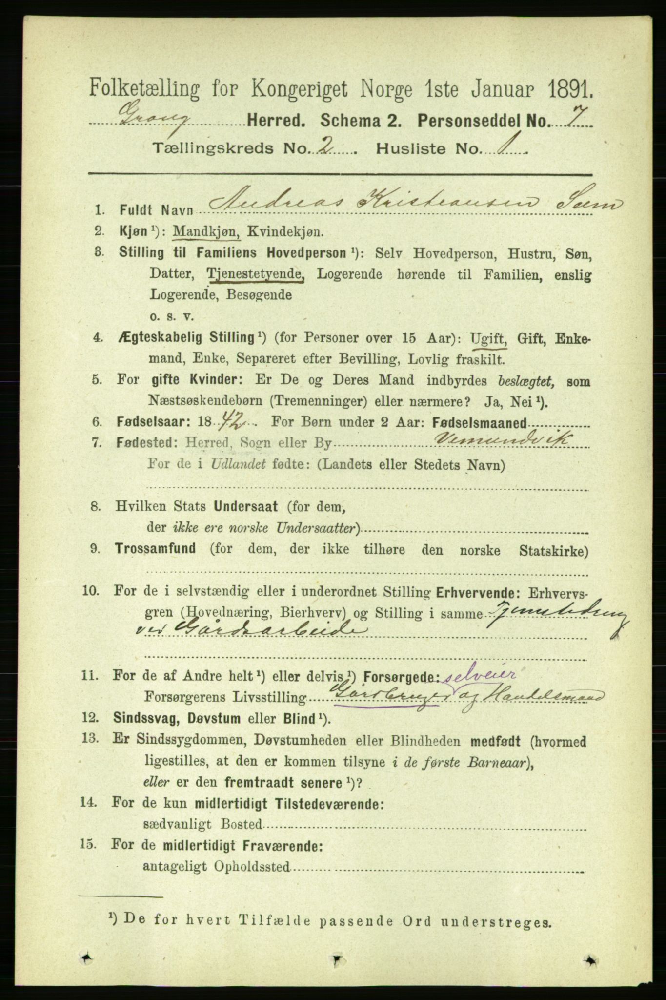 RA, 1891 census for 1742 Grong, 1891, p. 728