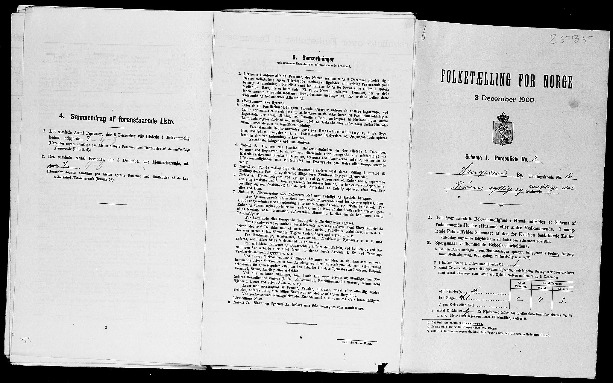 SAST, 1900 census for Haugesund, 1900, p. 2697