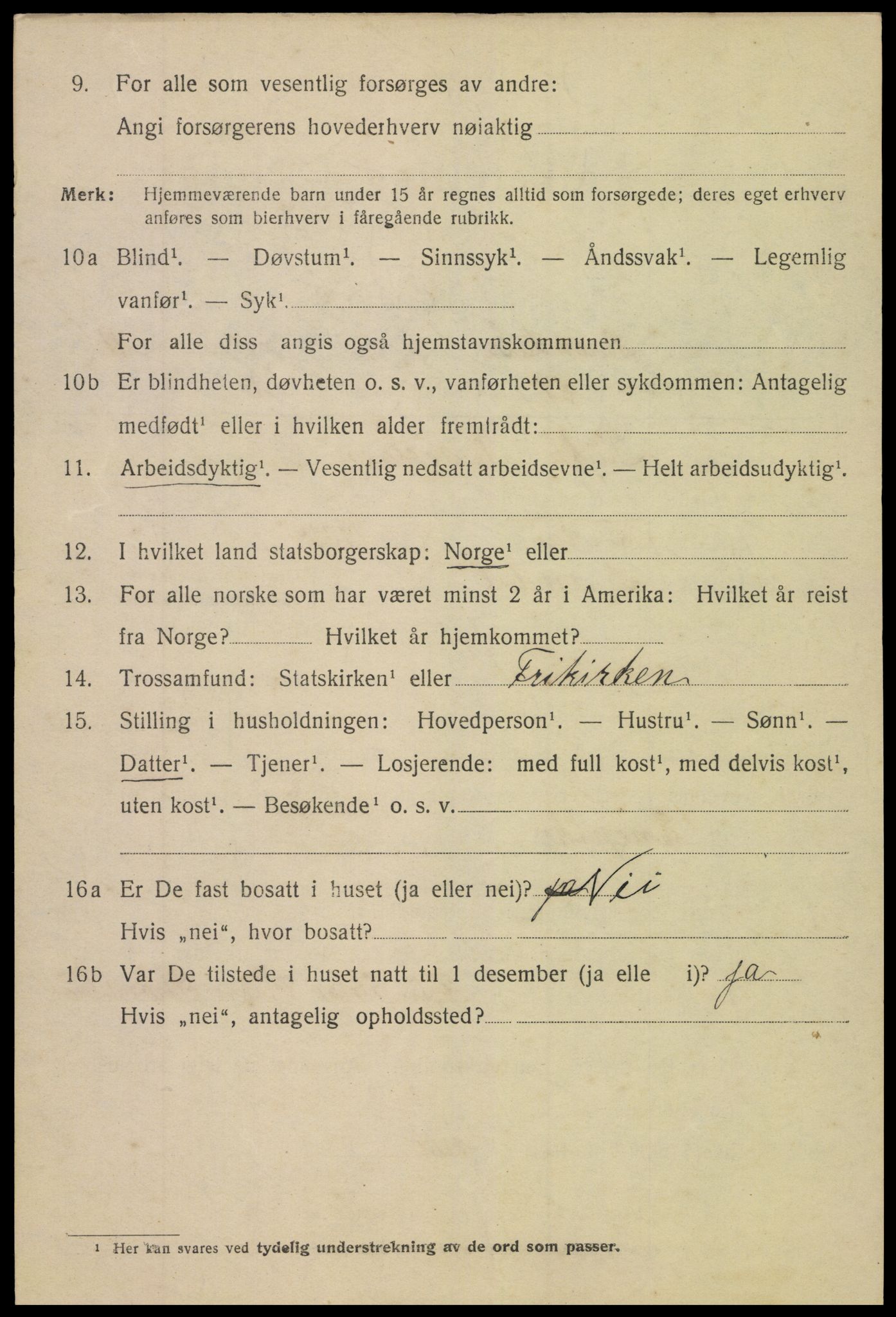 SAK, 1920 census for Arendal, 1920, p. 19045