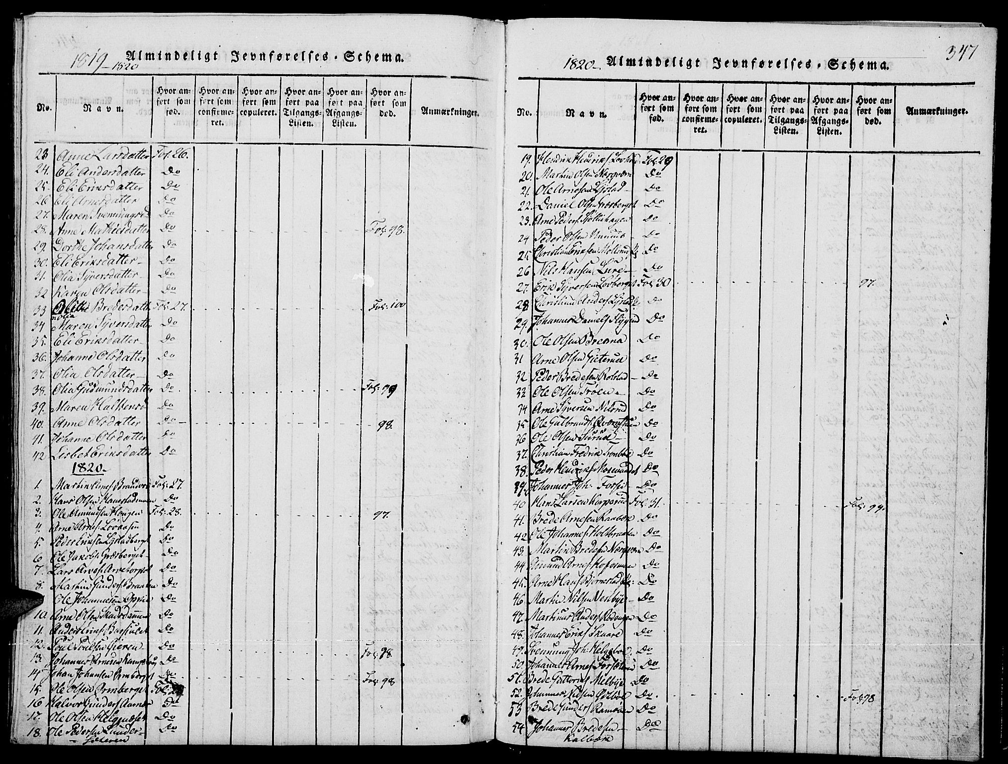 Grue prestekontor, SAH/PREST-036/H/Ha/Hab/L0001: Parish register (copy) no. 1, 1814-1841, p. 347