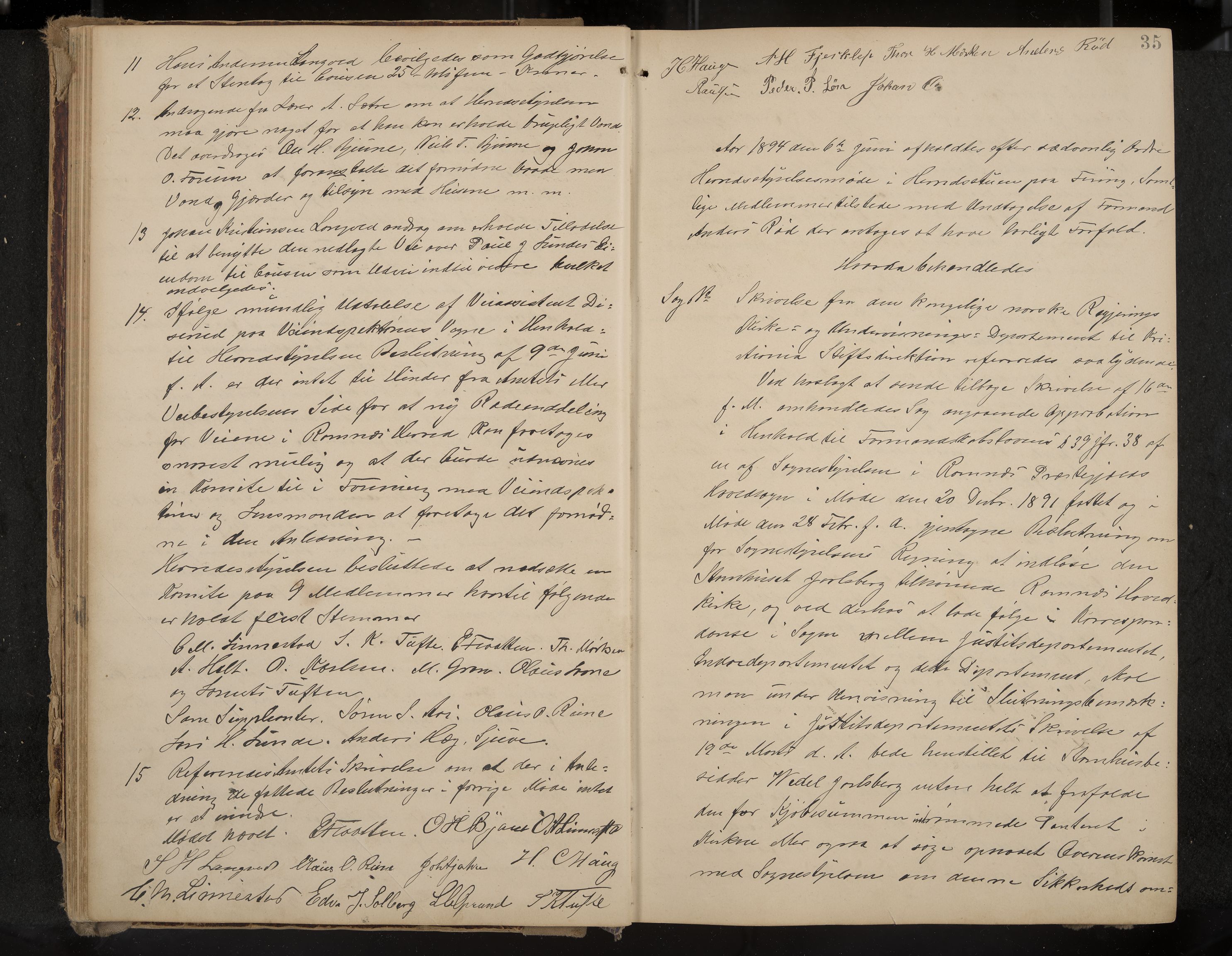 Ramnes formannskap og sentraladministrasjon, IKAK/0718021/A/Aa/L0004: Møtebok, 1892-1907, p. 35