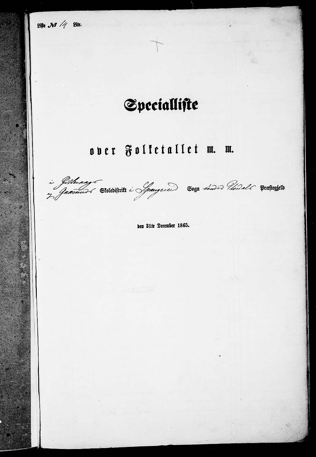 RA, 1865 census for Sør-Audnedal, 1865, p. 201