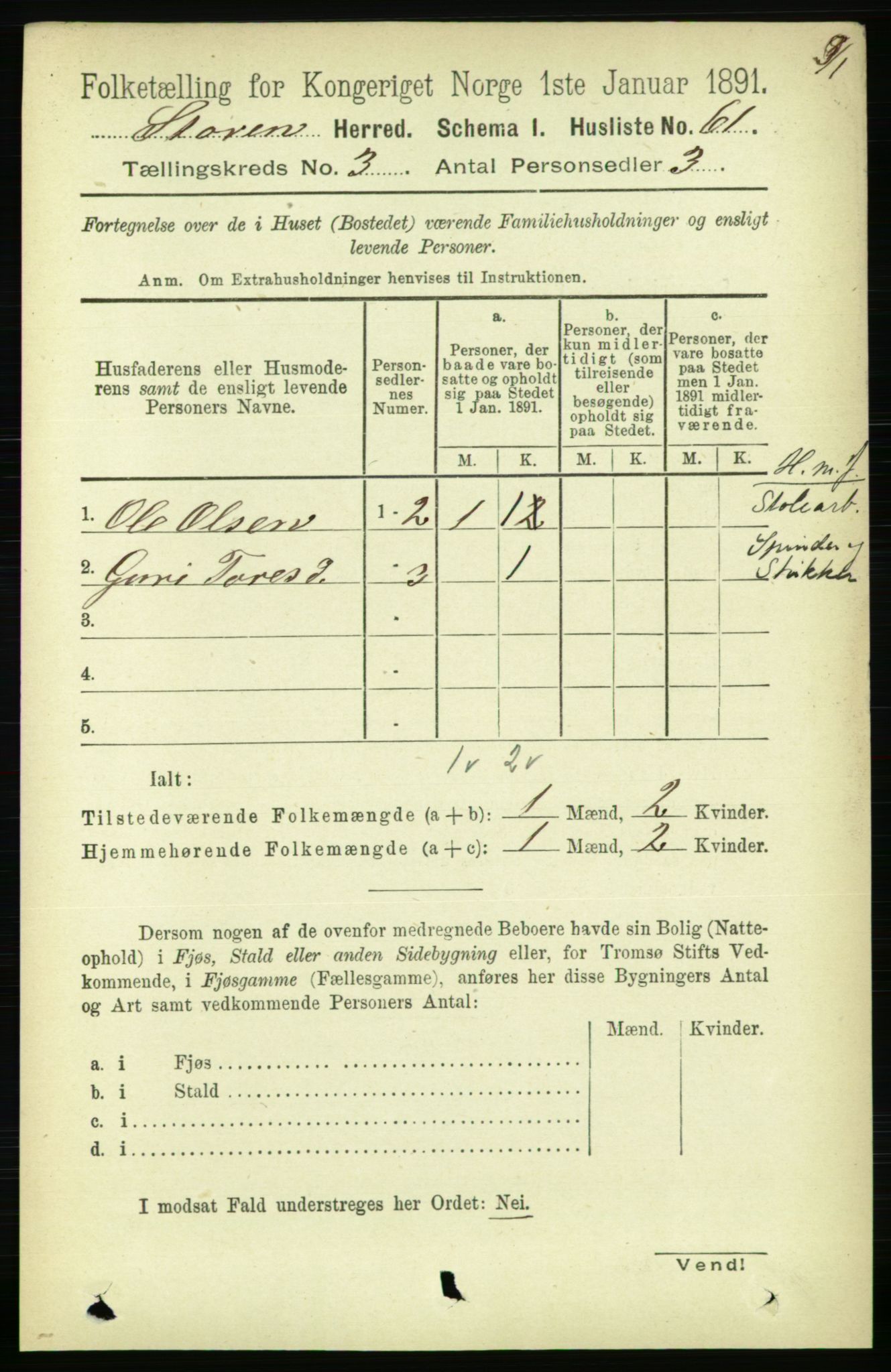 RA, 1891 census for 1648 Støren, 1891, p. 784