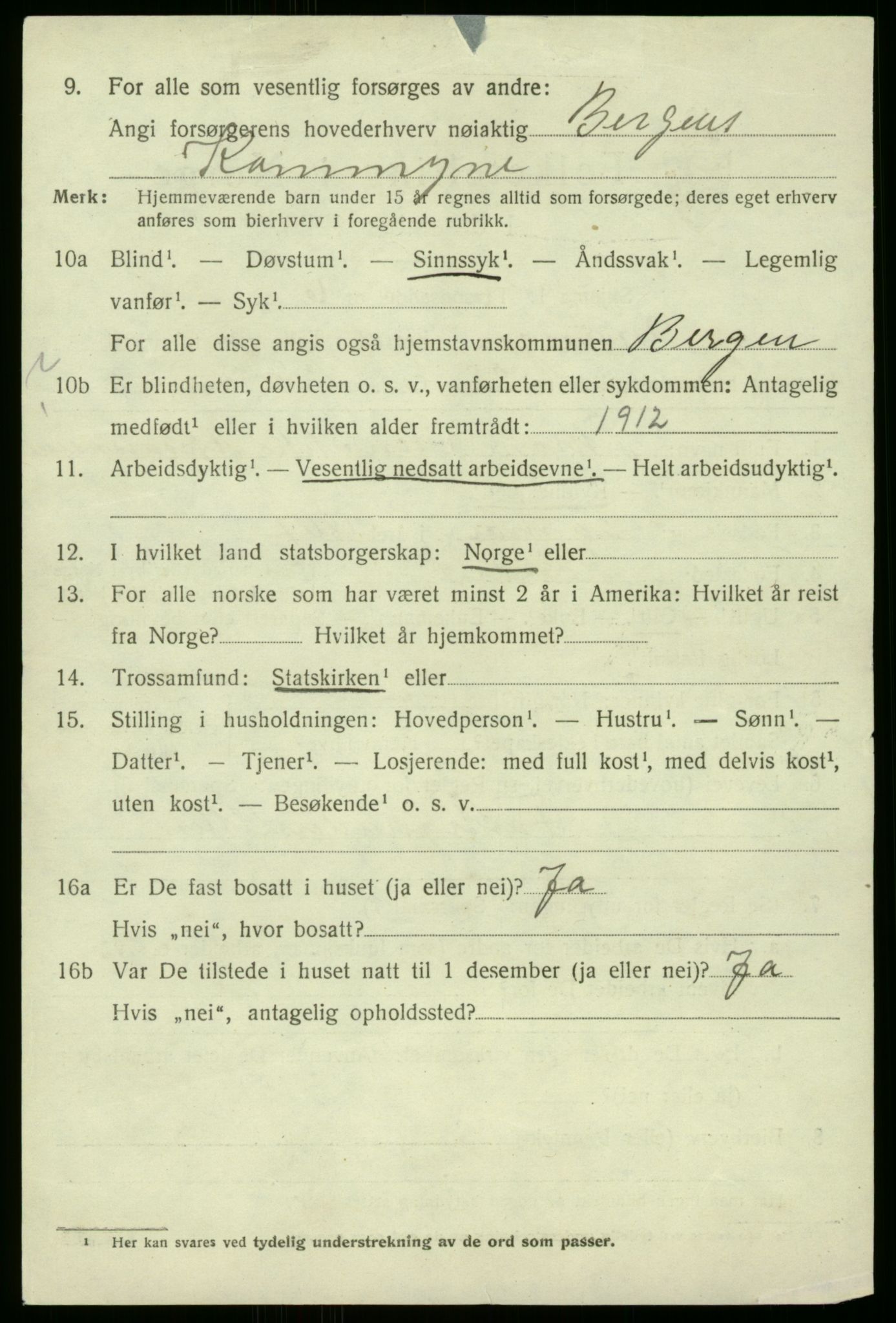 SAB, 1920 census for Manger, 1920, p. 5438