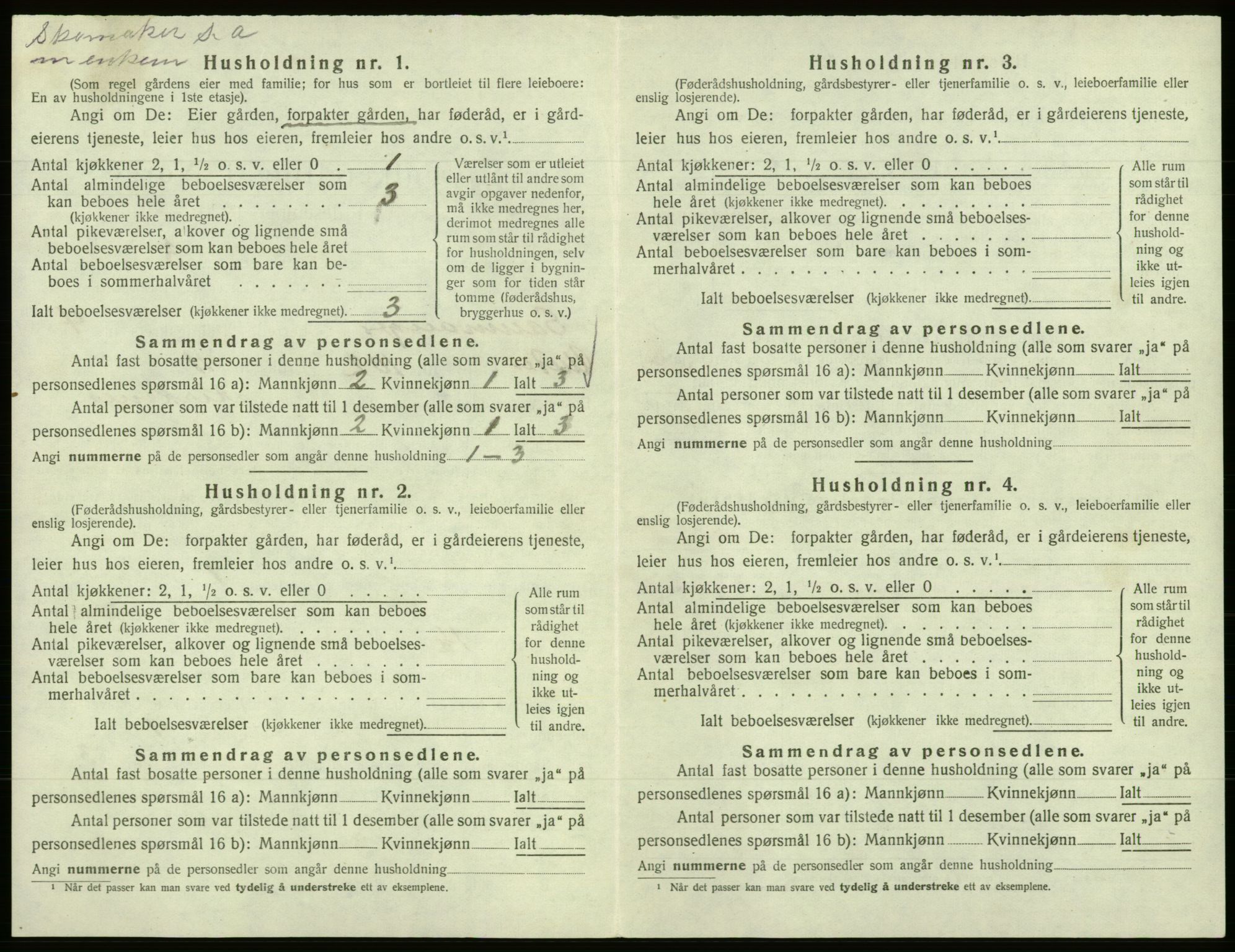 SAB, 1920 census for Samnanger, 1920, p. 204