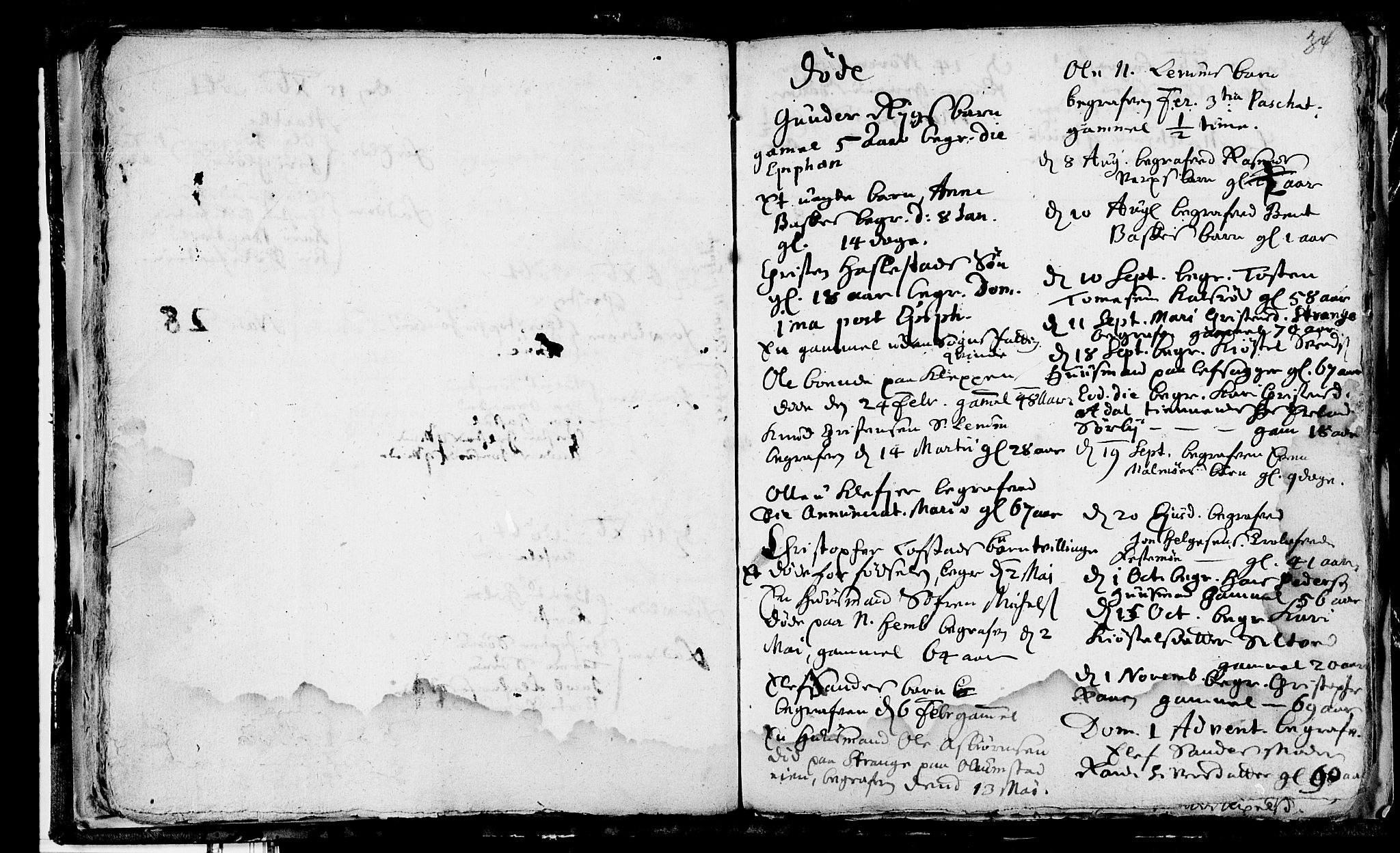 Våle kirkebøker, AV/SAKO-A-334/F/Fa/L0001: Parish register (official) no. I 1, 1693-1704, p. 34