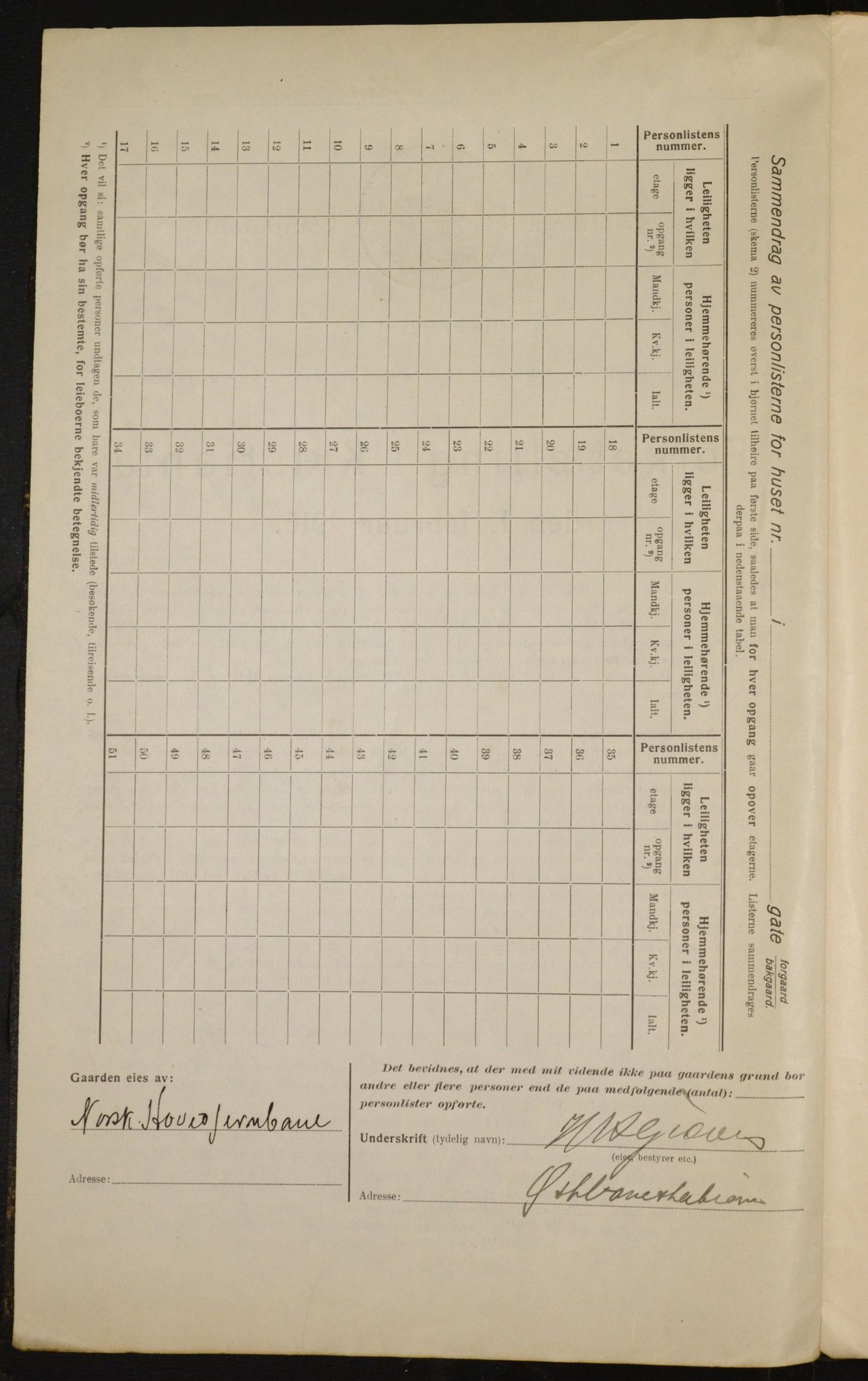 OBA, Municipal Census 1916 for Kristiania, 1916, p. 75778