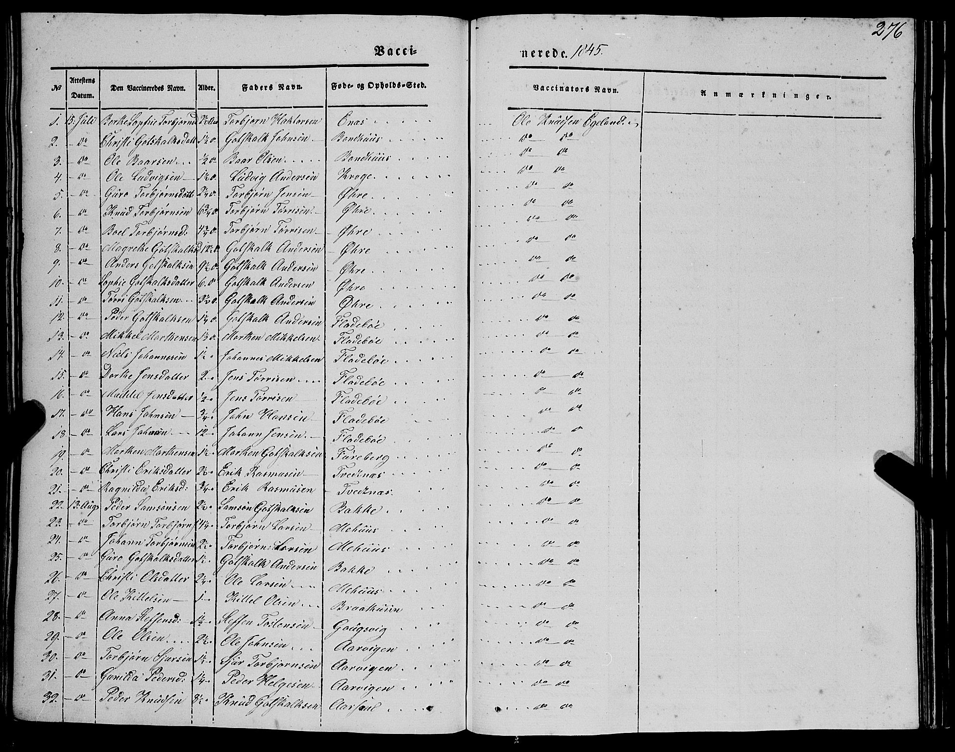 Kvinnherad sokneprestembete, SAB/A-76401/H/Haa: Parish register (official) no. A 7, 1843-1853, p. 276