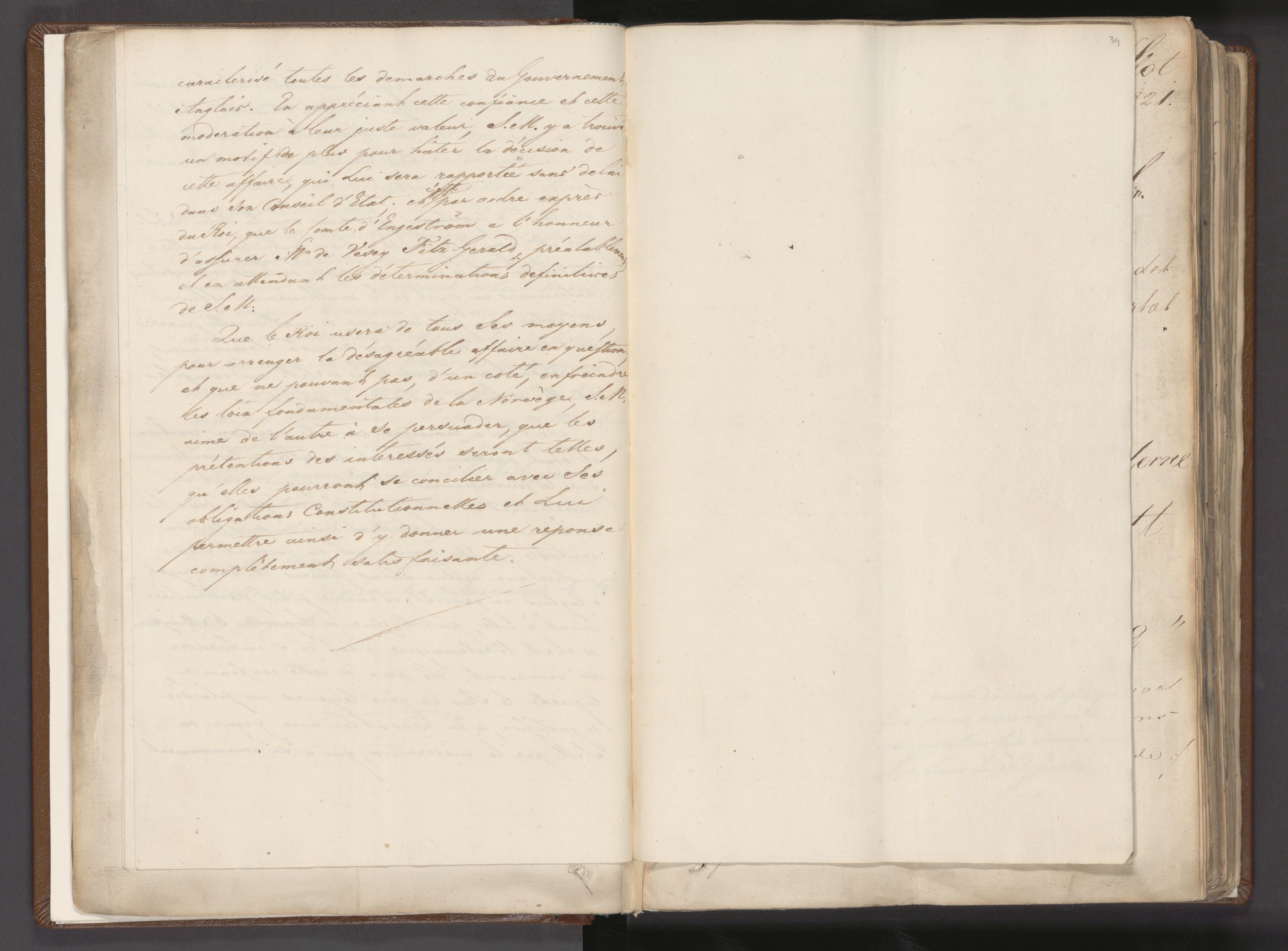 Statsrådssekretariatet, AV/RA-S-1001/A/Ab/L0011: Kgl. res. nr. 5263-5678 I, 1821, p. 39