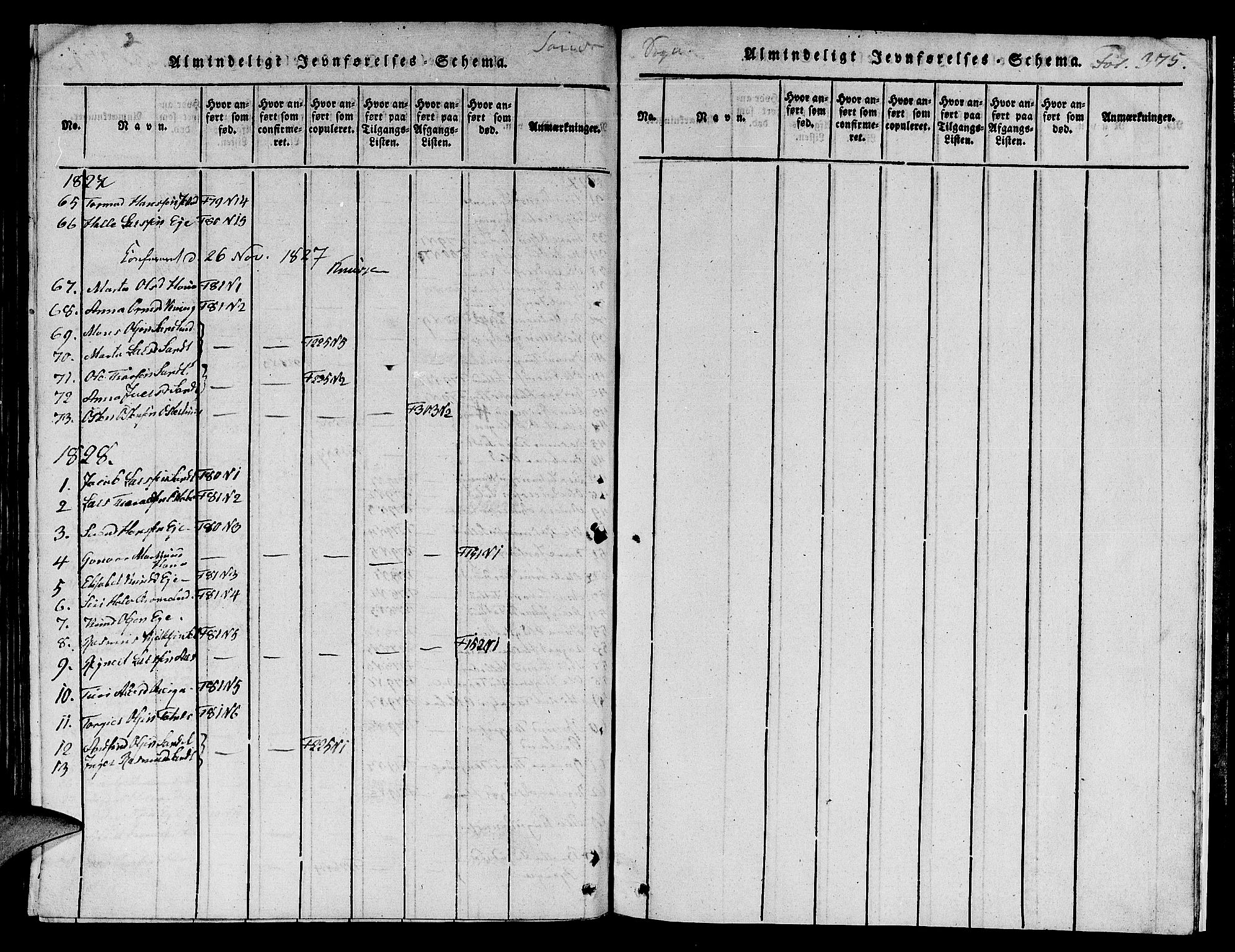 Jelsa sokneprestkontor, SAST/A-101842/01/V: Parish register (copy) no. B 1 /2, 1816-1828, p. 375