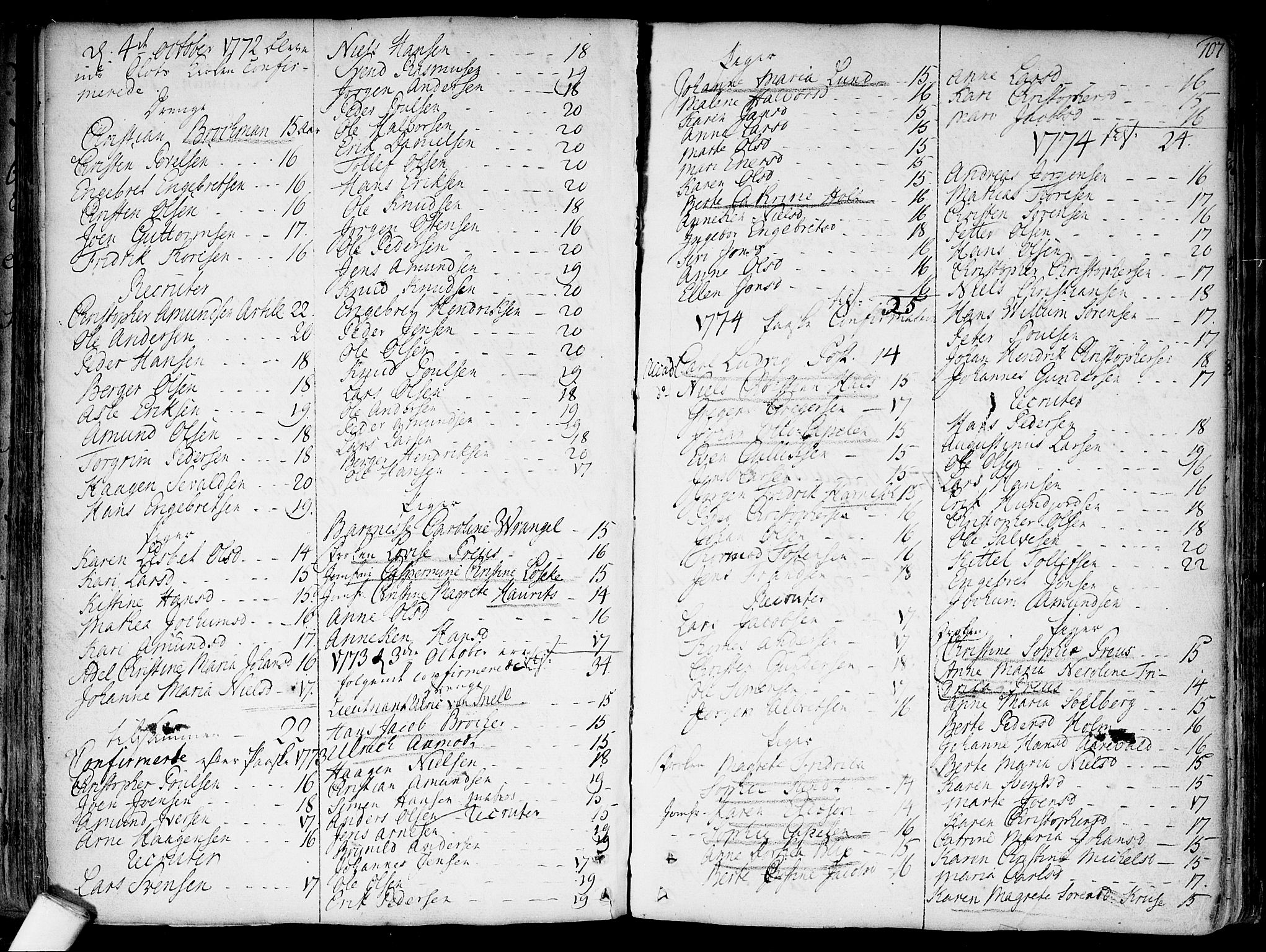 Garnisonsmenigheten Kirkebøker, SAO/A-10846/F/Fa/L0002: Parish register (official) no. 2, 1757-1776, p. 107