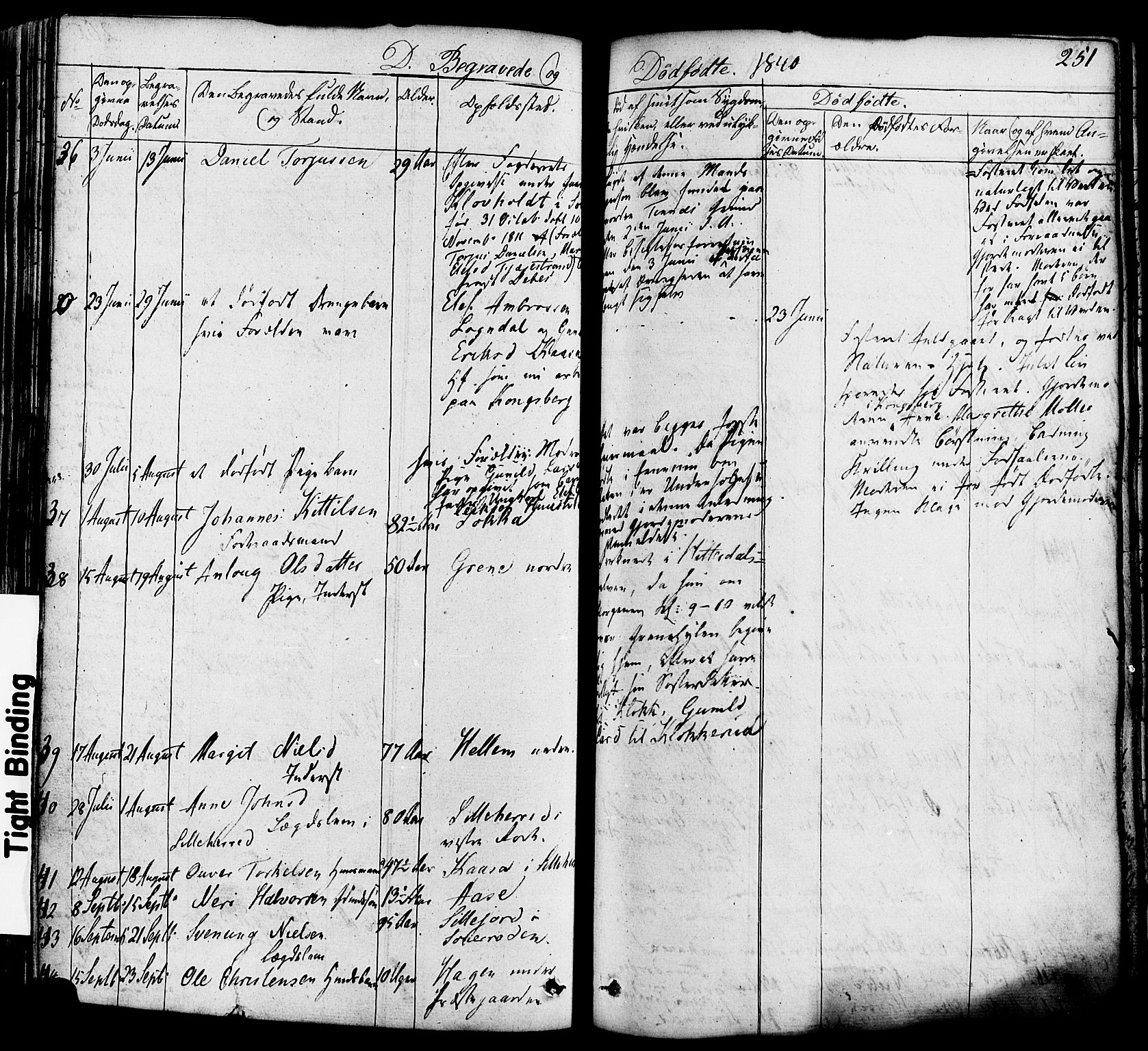 Heddal kirkebøker, SAKO/A-268/F/Fa/L0006: Parish register (official) no. I 6, 1837-1854, p. 251
