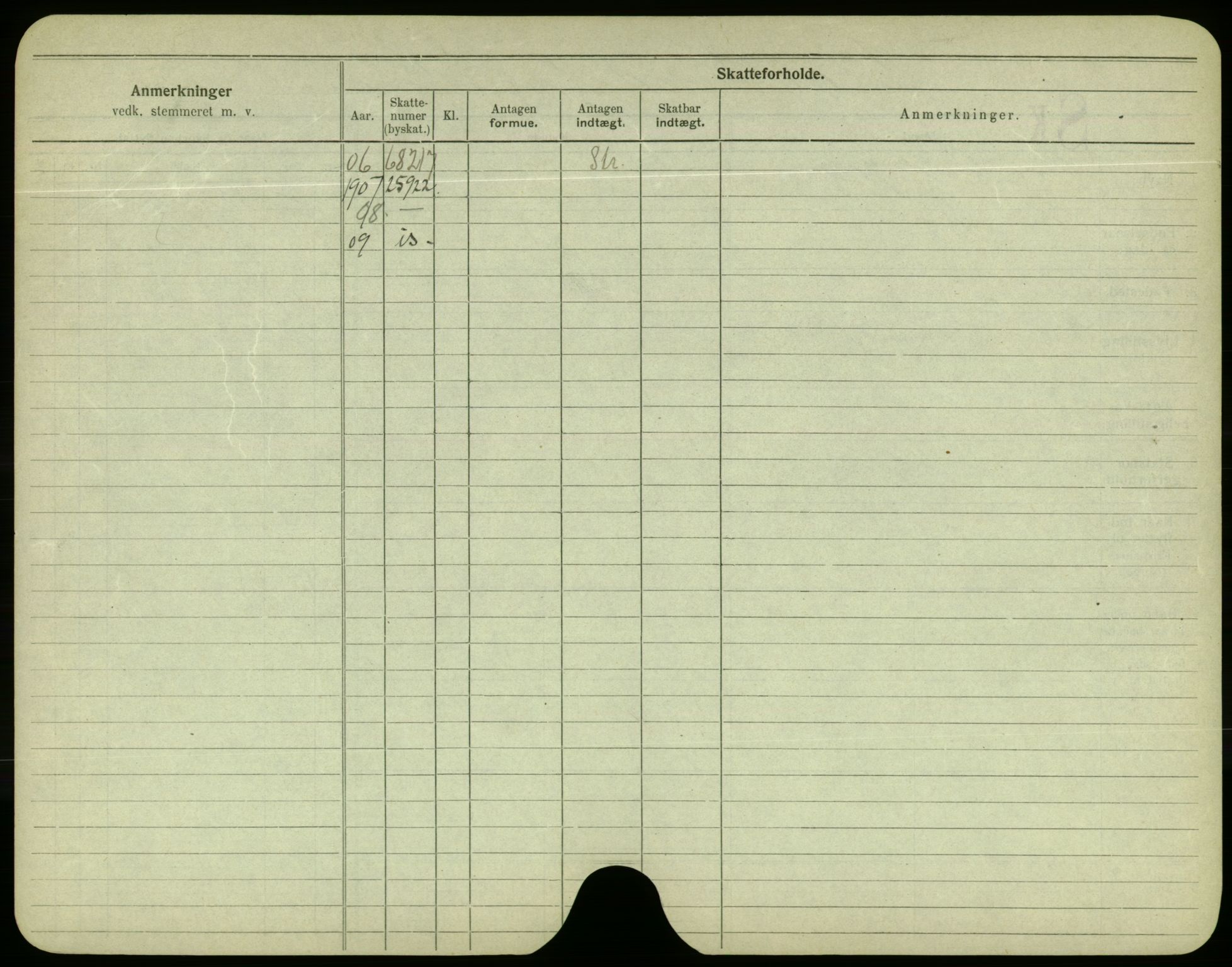 Oslo folkeregister, Registerkort, AV/SAO-A-11715/F/Fa/Fac/L0004: Menn, 1906-1914, p. 525b