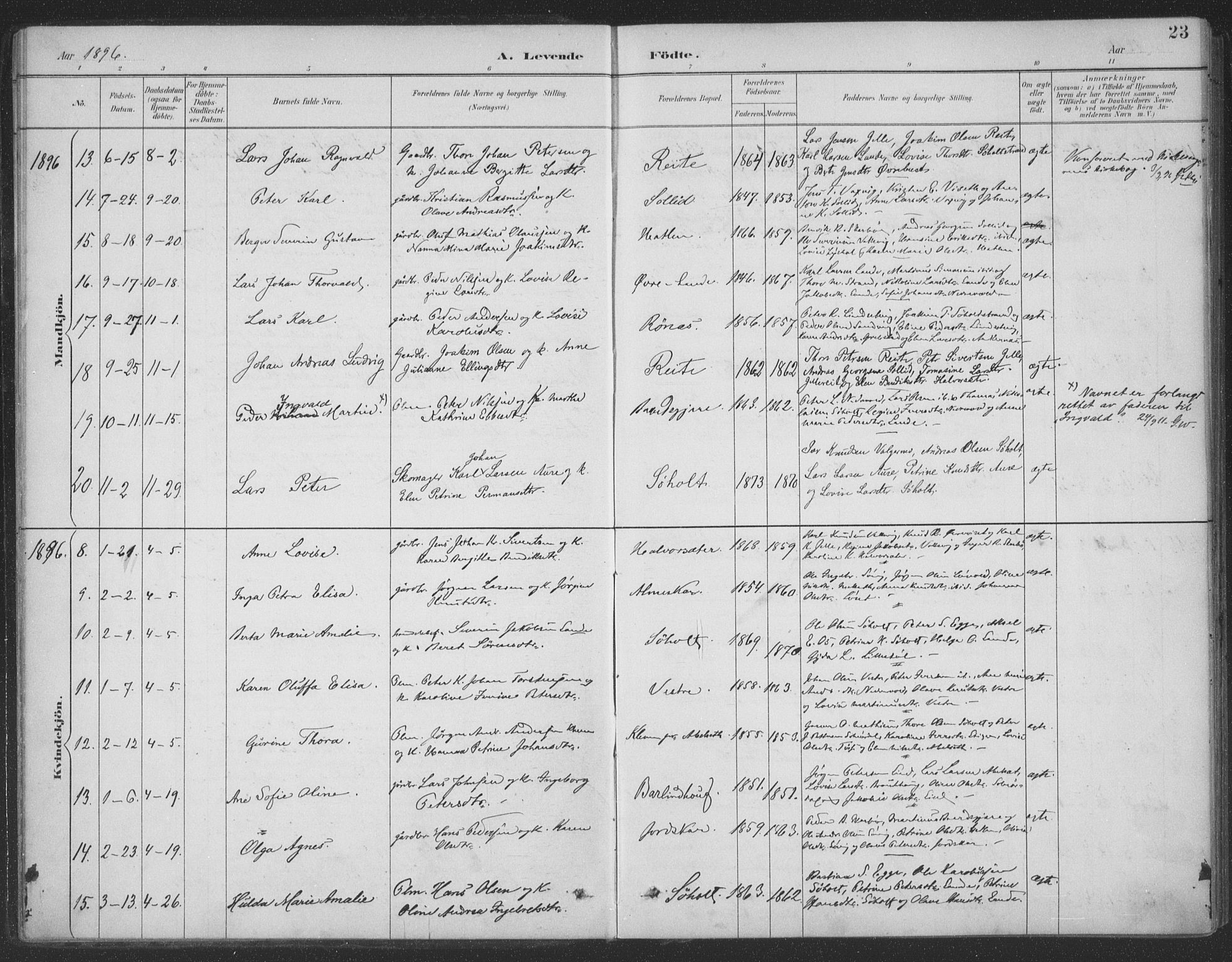 Ministerialprotokoller, klokkerbøker og fødselsregistre - Møre og Romsdal, AV/SAT-A-1454/522/L0316: Parish register (official) no. 522A11, 1890-1911, p. 23