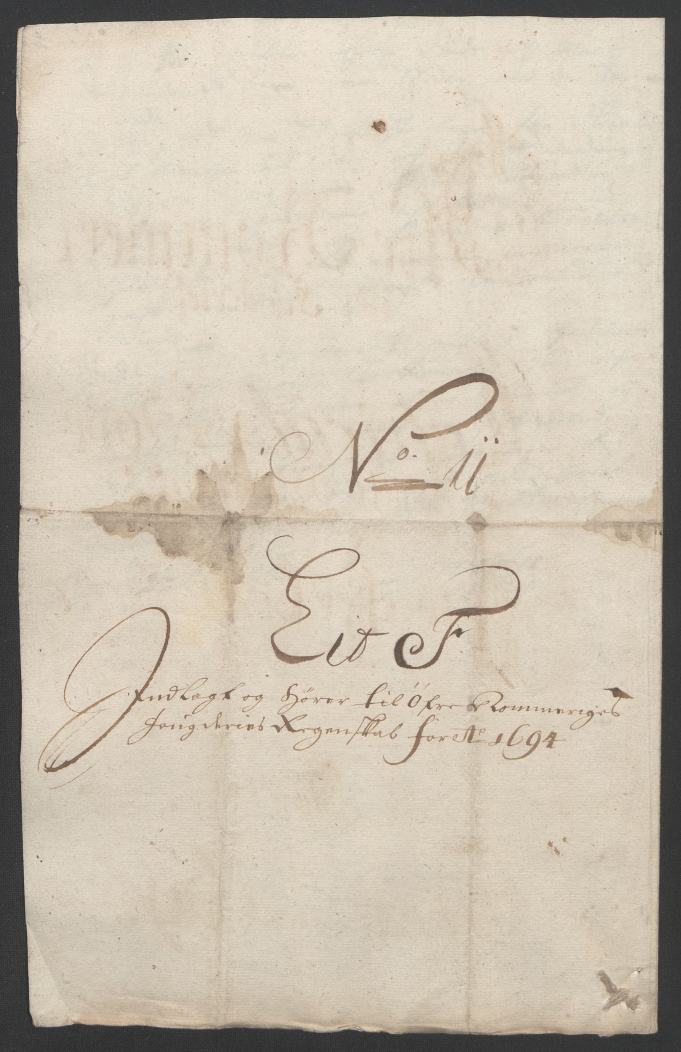 Rentekammeret inntil 1814, Reviderte regnskaper, Fogderegnskap, RA/EA-4092/R12/L0706: Fogderegnskap Øvre Romerike, 1694, p. 102