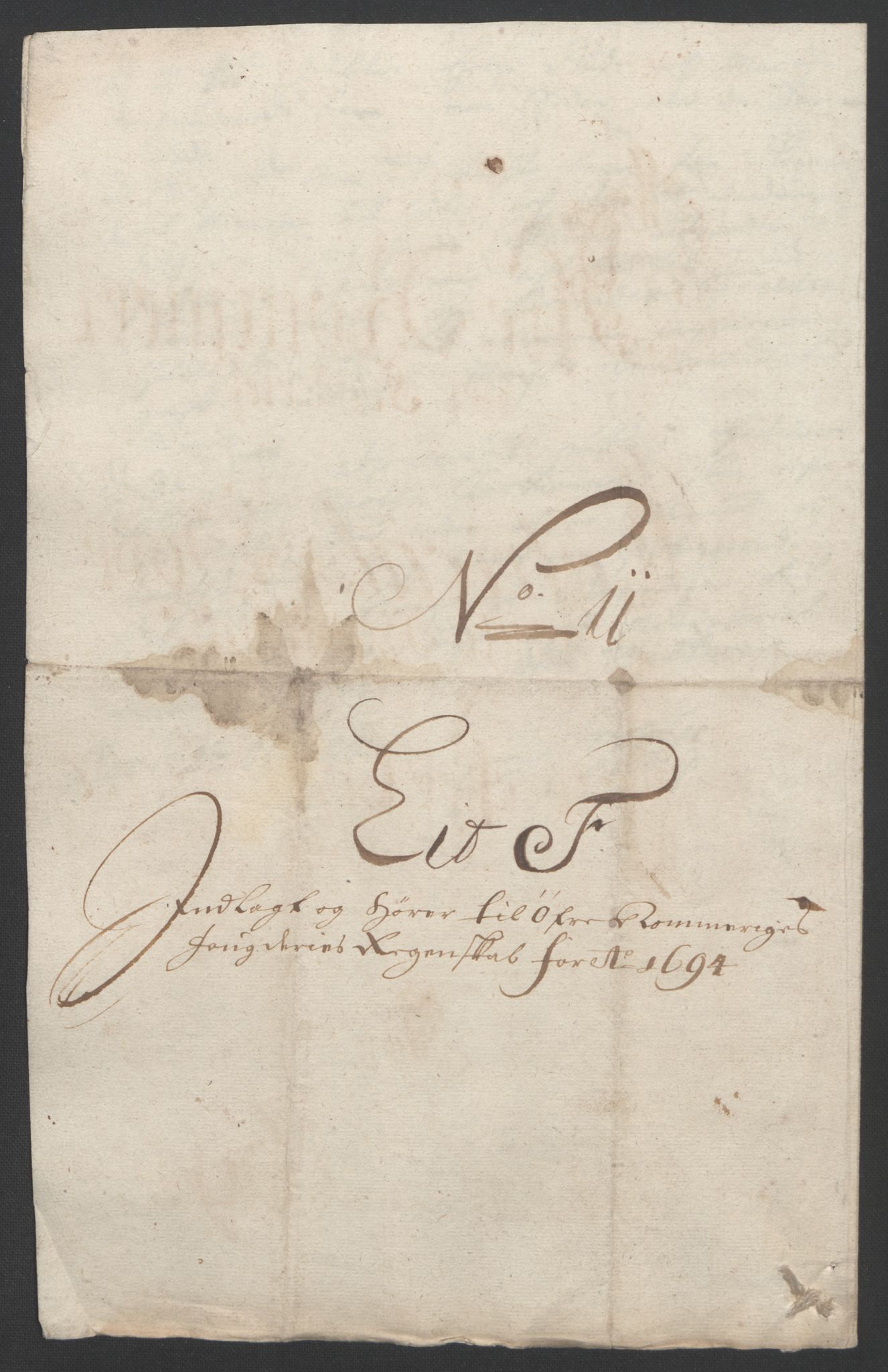 Rentekammeret inntil 1814, Reviderte regnskaper, Fogderegnskap, AV/RA-EA-4092/R12/L0706: Fogderegnskap Øvre Romerike, 1694, p. 102