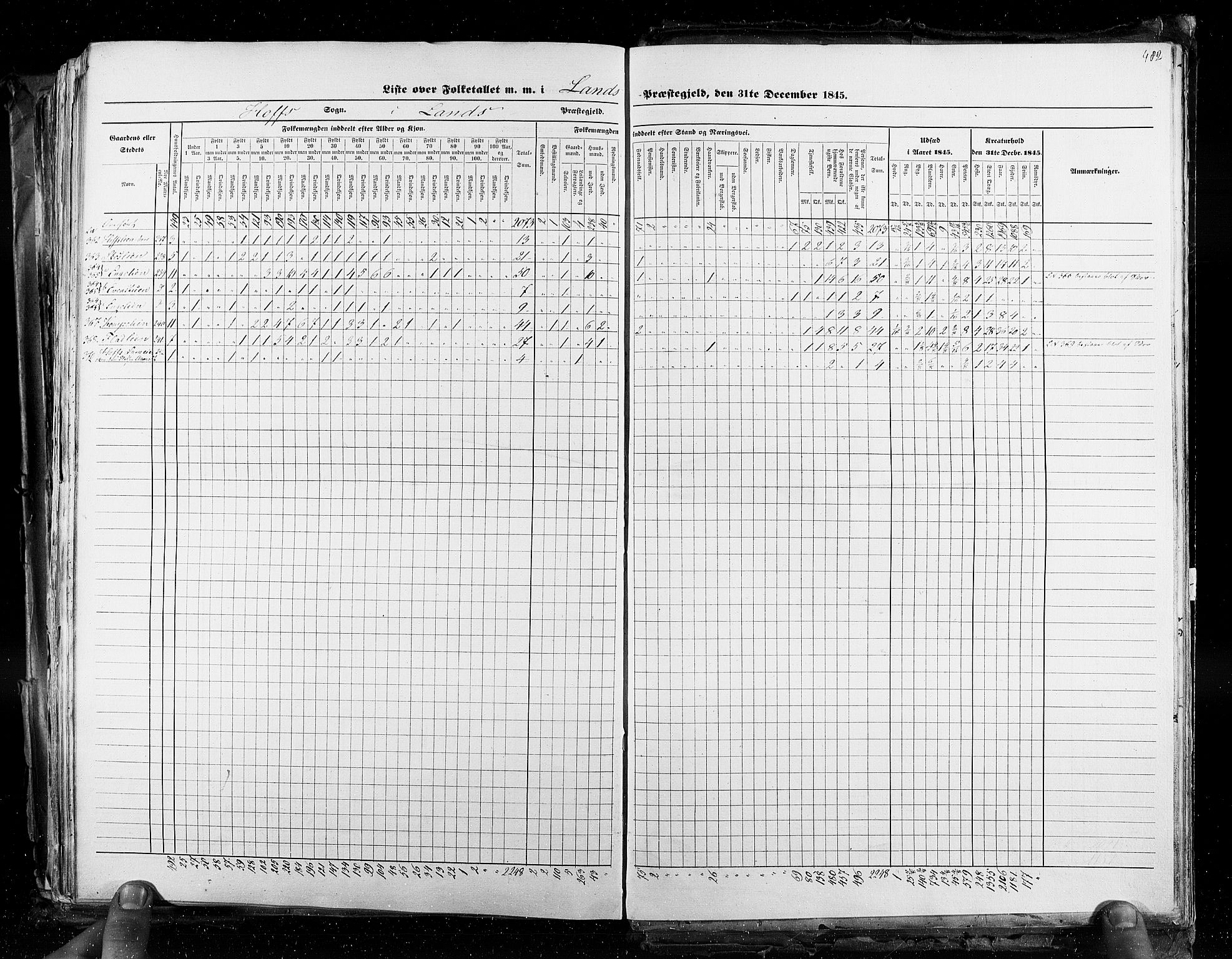 RA, Census 1845, vol. 3: Hedemarken amt og Kristians amt, 1845, p. 482