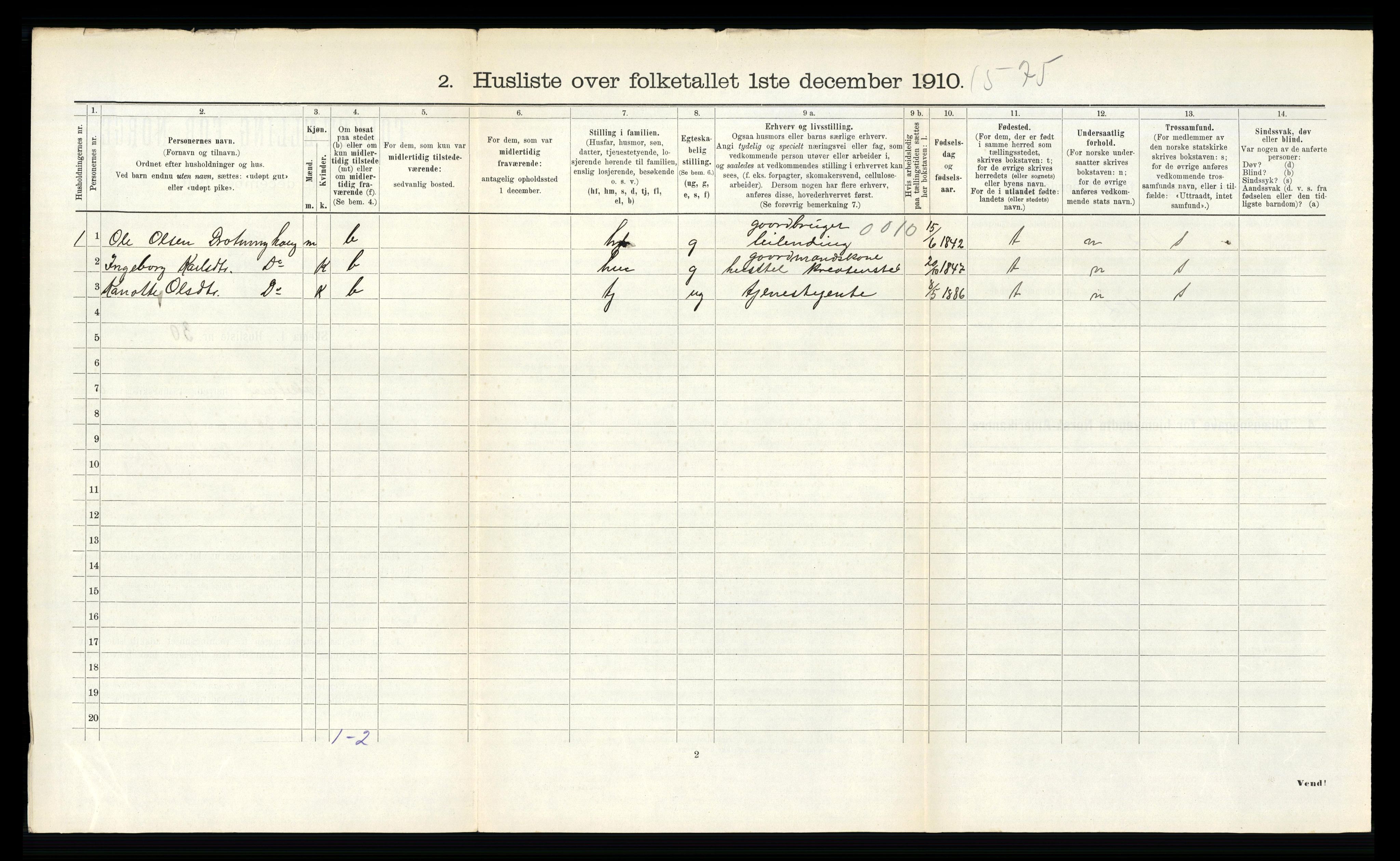 RA, 1910 census for Sykkylven, 1910, p. 594