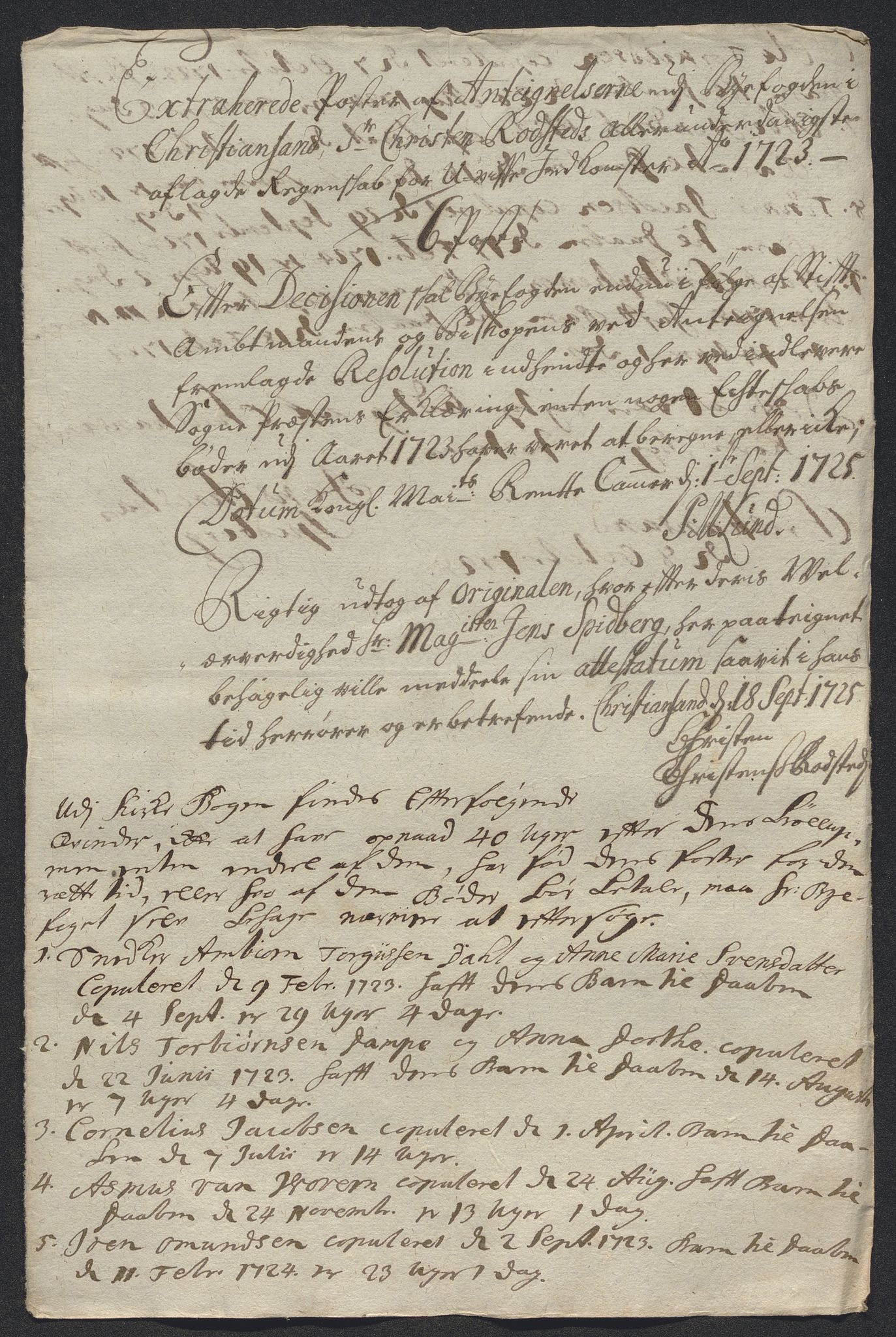 Rentekammeret inntil 1814, Reviderte regnskaper, Byregnskaper, RA/EA-4066/R/Rm/L0286: [M19] Sikt og sakefall, 1719-1727, p. 294