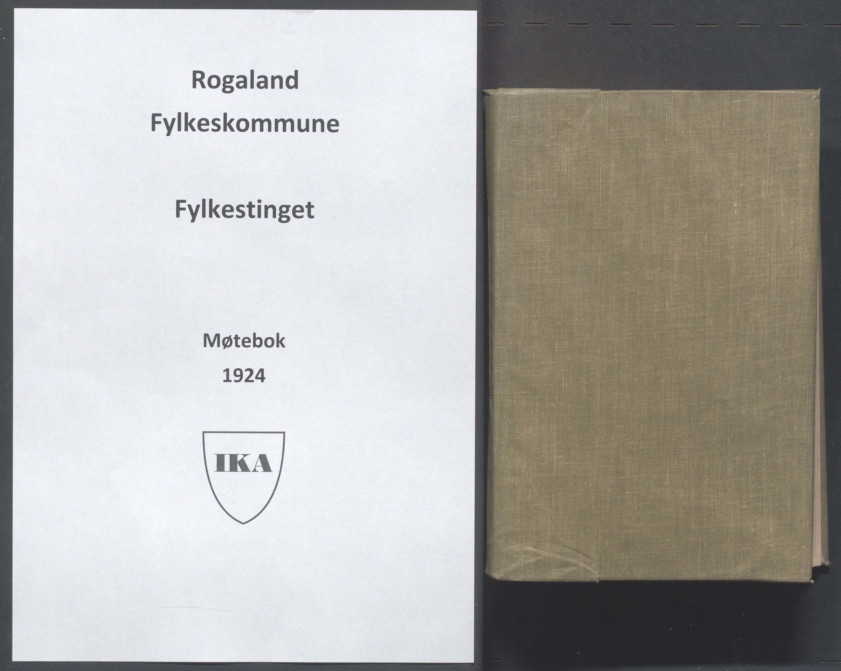 Rogaland fylkeskommune - Fylkesrådmannen , IKAR/A-900/A/Aa/Aaa/L0043: Møtebok , 1924