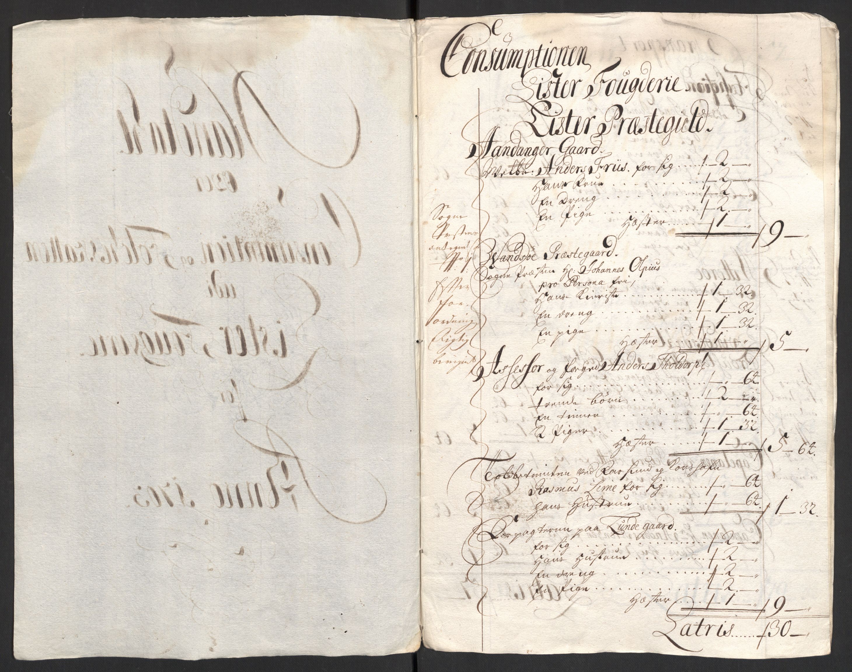 Rentekammeret inntil 1814, Reviderte regnskaper, Fogderegnskap, RA/EA-4092/R43/L2550: Fogderegnskap Lista og Mandal, 1703-1704, p. 39