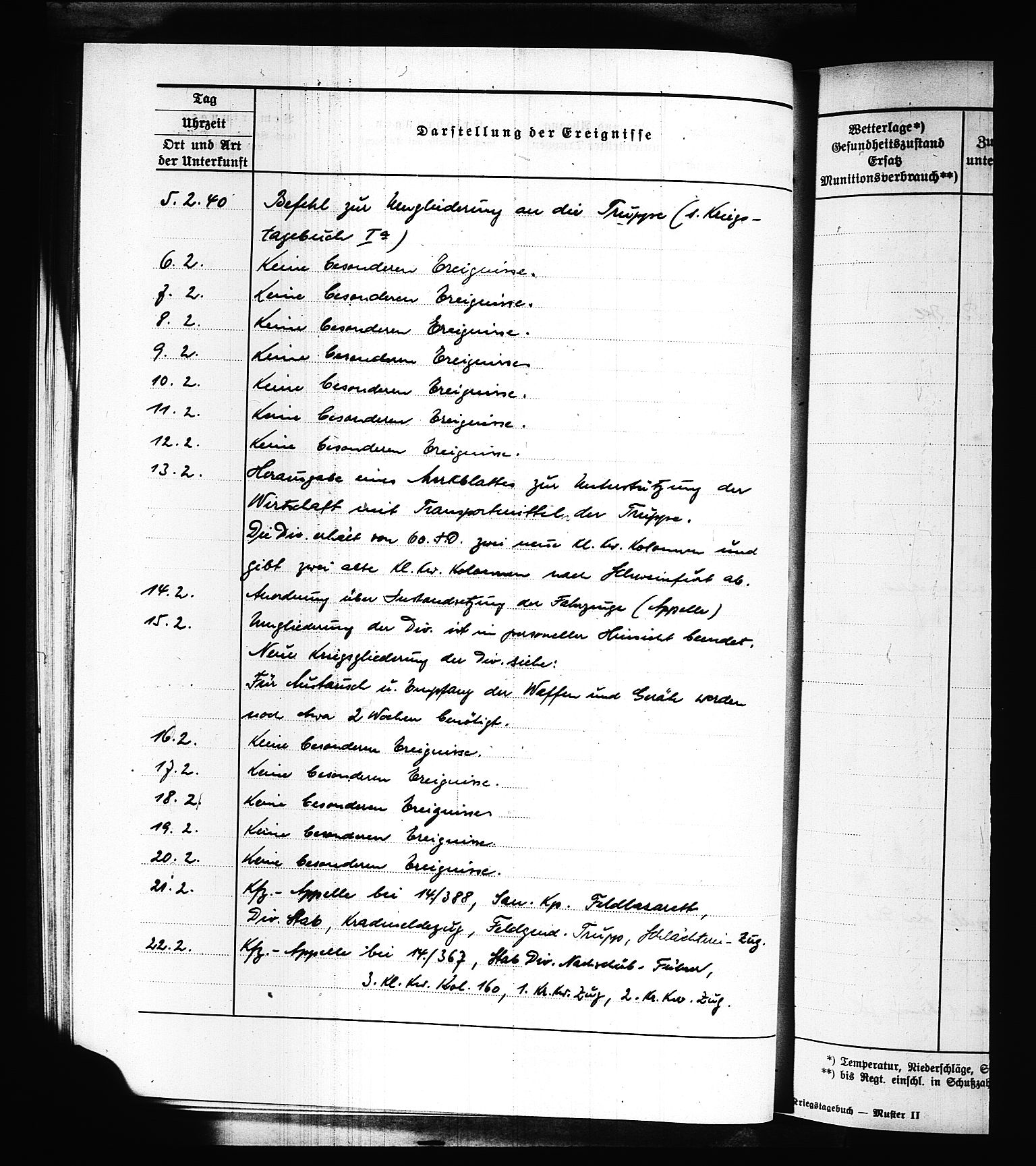 Documents Section, AV/RA-RAFA-2200/V/L0088: Amerikansk mikrofilm "Captured German Documents".
Box No. 727.  FKA jnr. 601/1954., 1939-1940, p. 46