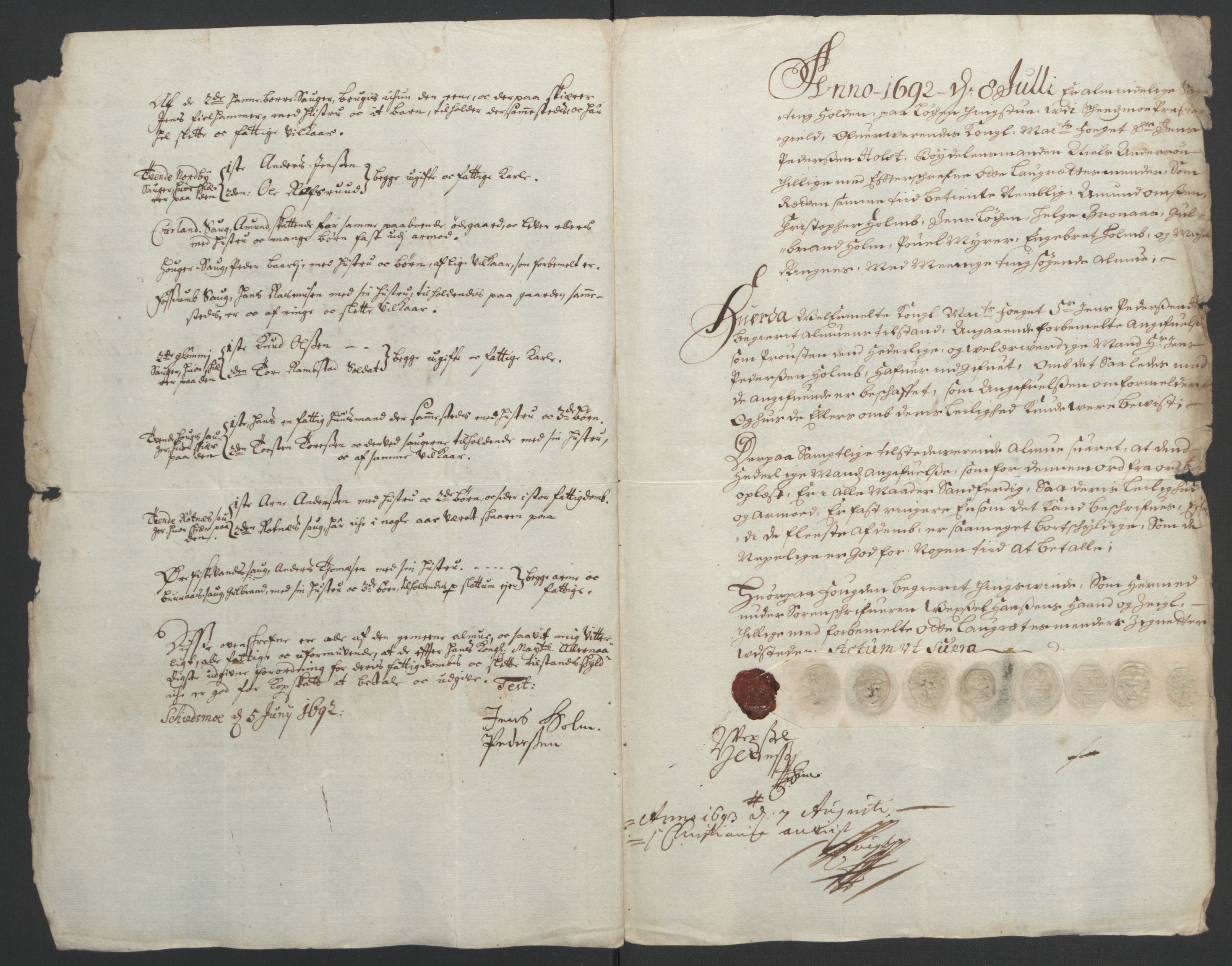 Rentekammeret inntil 1814, Reviderte regnskaper, Fogderegnskap, AV/RA-EA-4092/R11/L0577: Fogderegnskap Nedre Romerike, 1692, p. 196