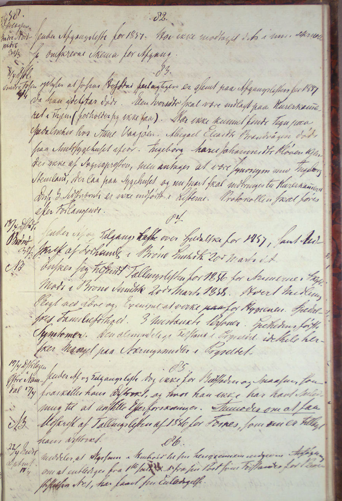 Lepraarkiver - Overlegen for den spedalske sykdom, AV/SAB-A-61001/B.c/L0001: Journal, 1854-1859, p. 247