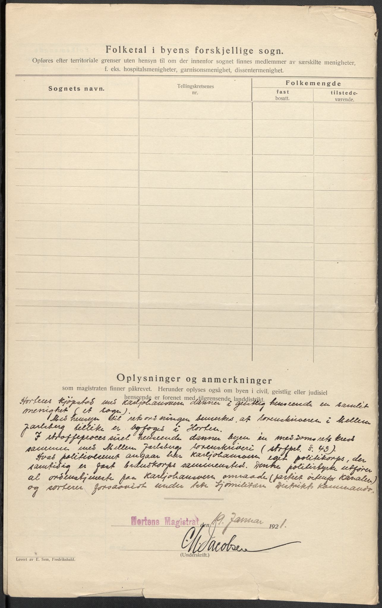 SAKO, 1920 census for Horten, 1920, p. 3