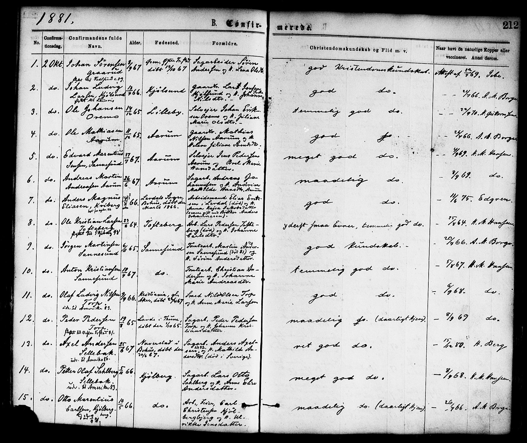 Borge prestekontor Kirkebøker, AV/SAO-A-10903/F/Fa/L0007: Parish register (official) no. I 7, 1875-1886, p. 212