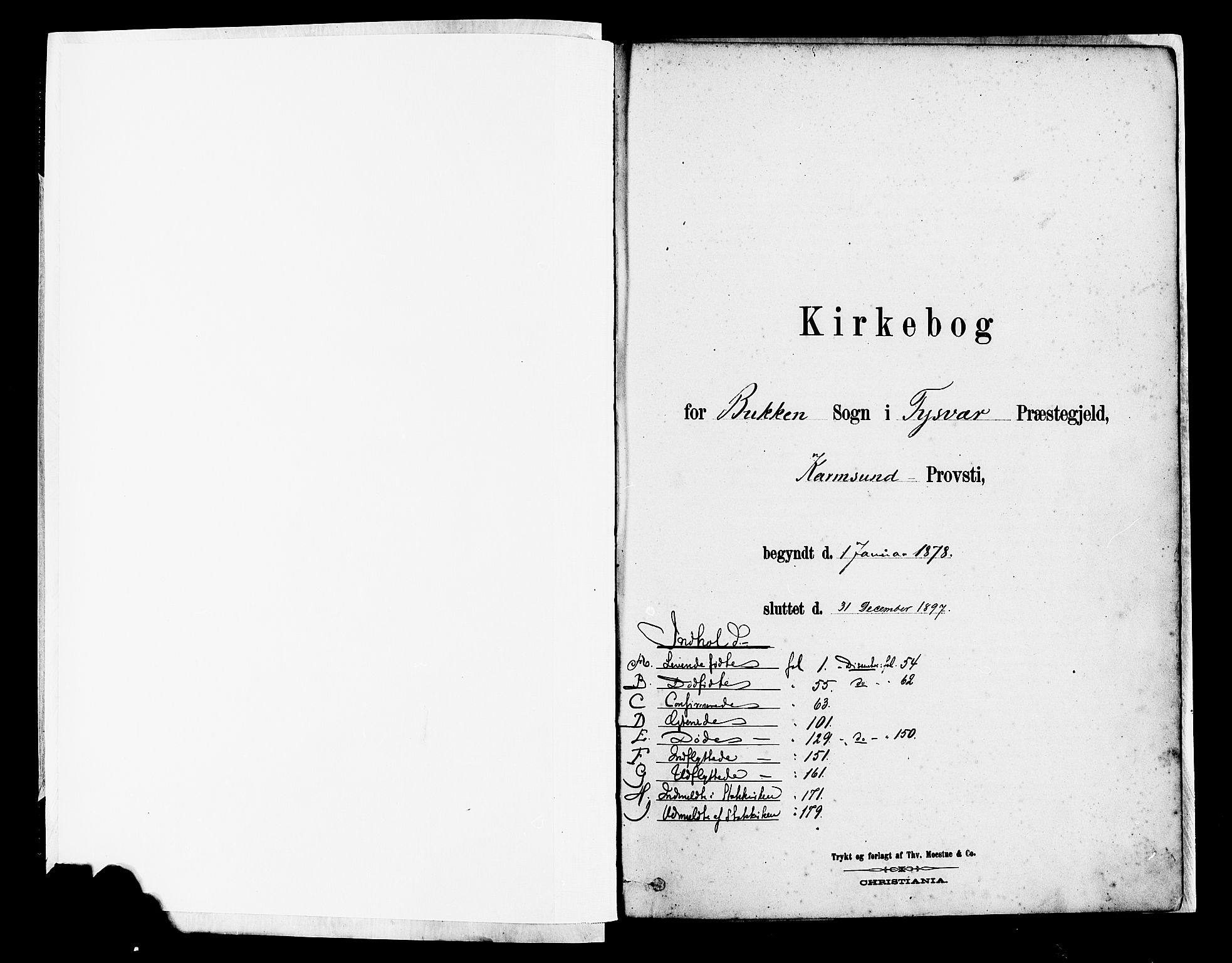 Tysvær sokneprestkontor, SAST/A -101864/H/Ha/Haa/L0007: Parish register (official) no. A 7, 1878-1897